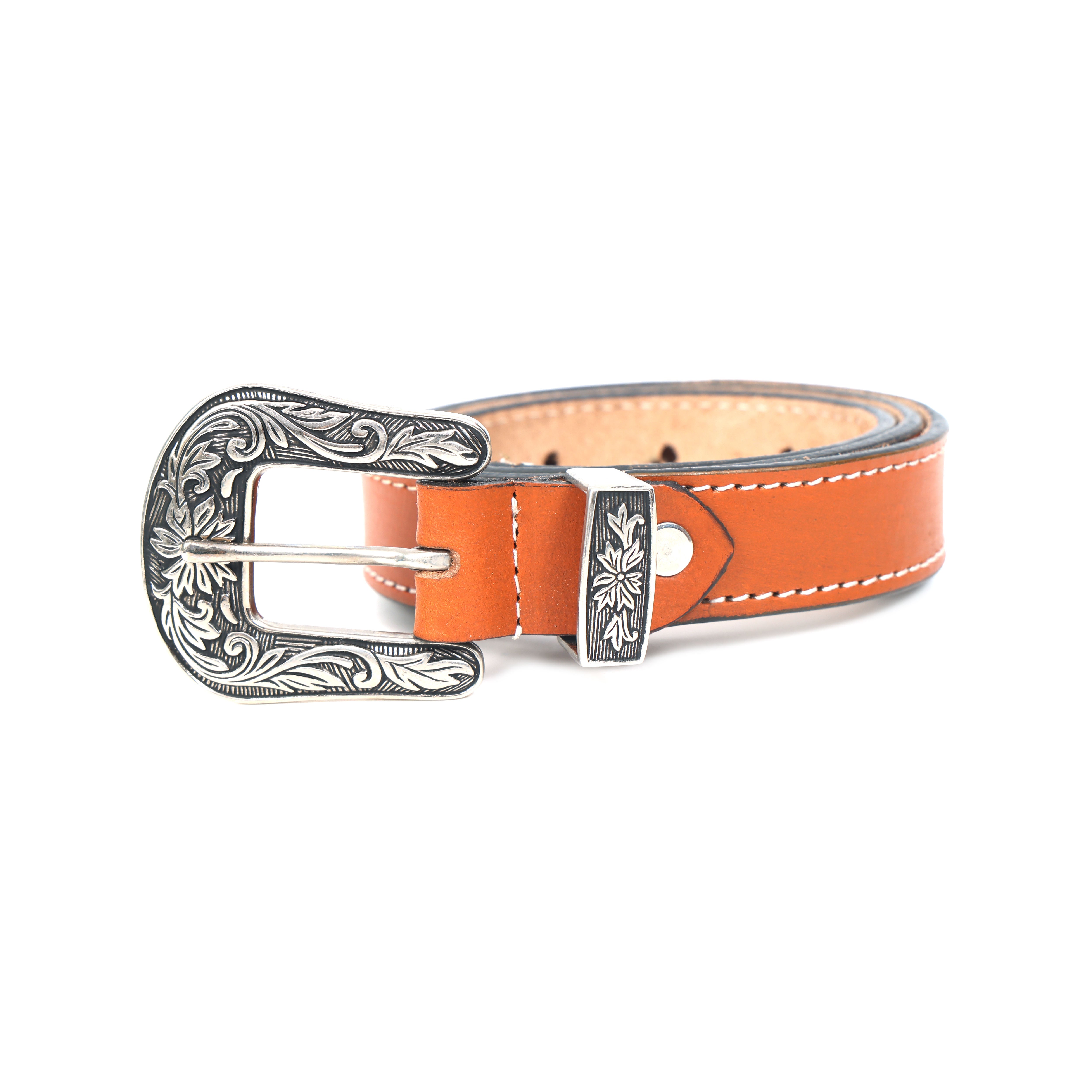 Unisex Genuine Leather Cowboy Cowgirl Belt Western Vintage Engraved Buckle Belt Stylish Casual & Party Wear Belt