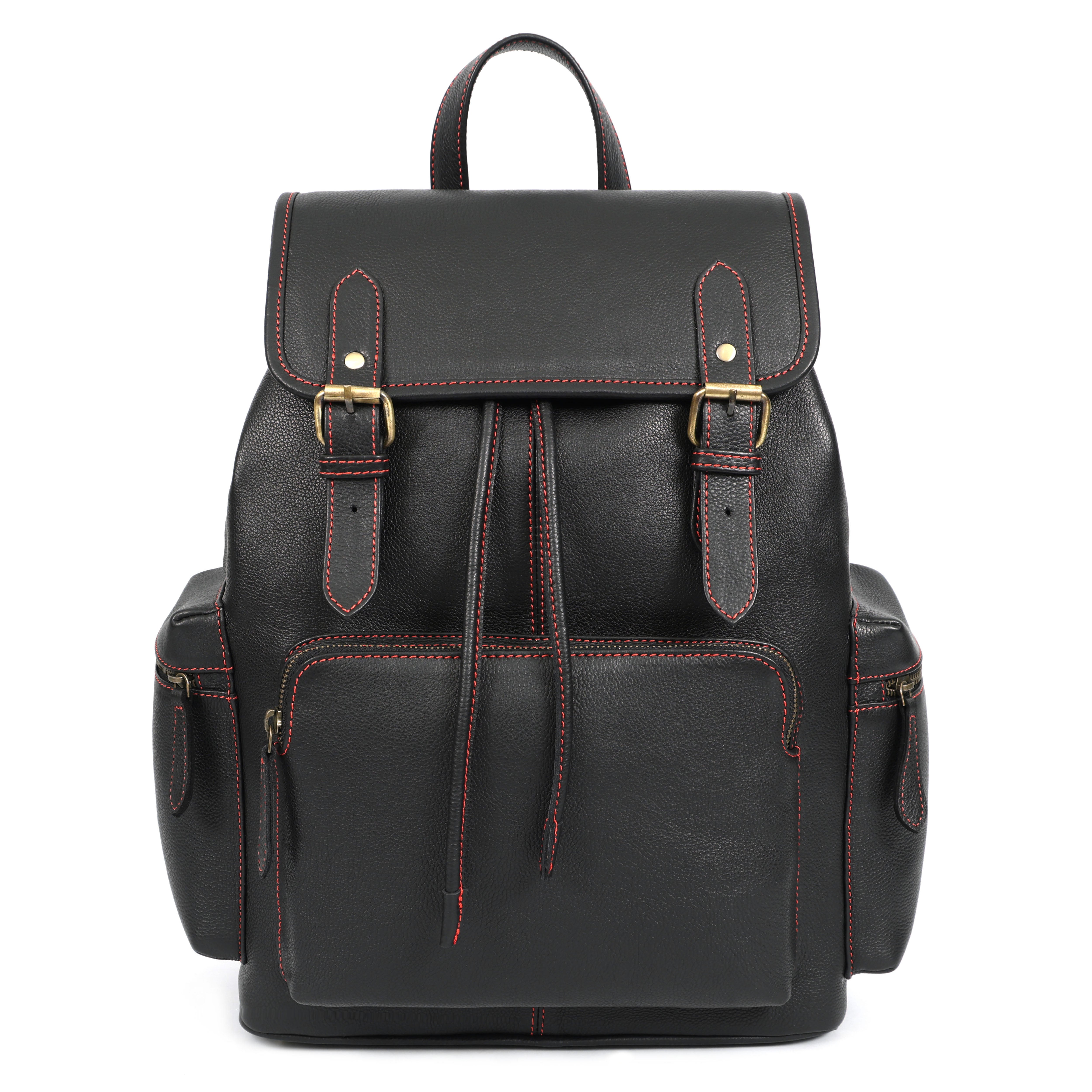 Premium Genuine Leather Backpack Classic Travel & Work Rucksack