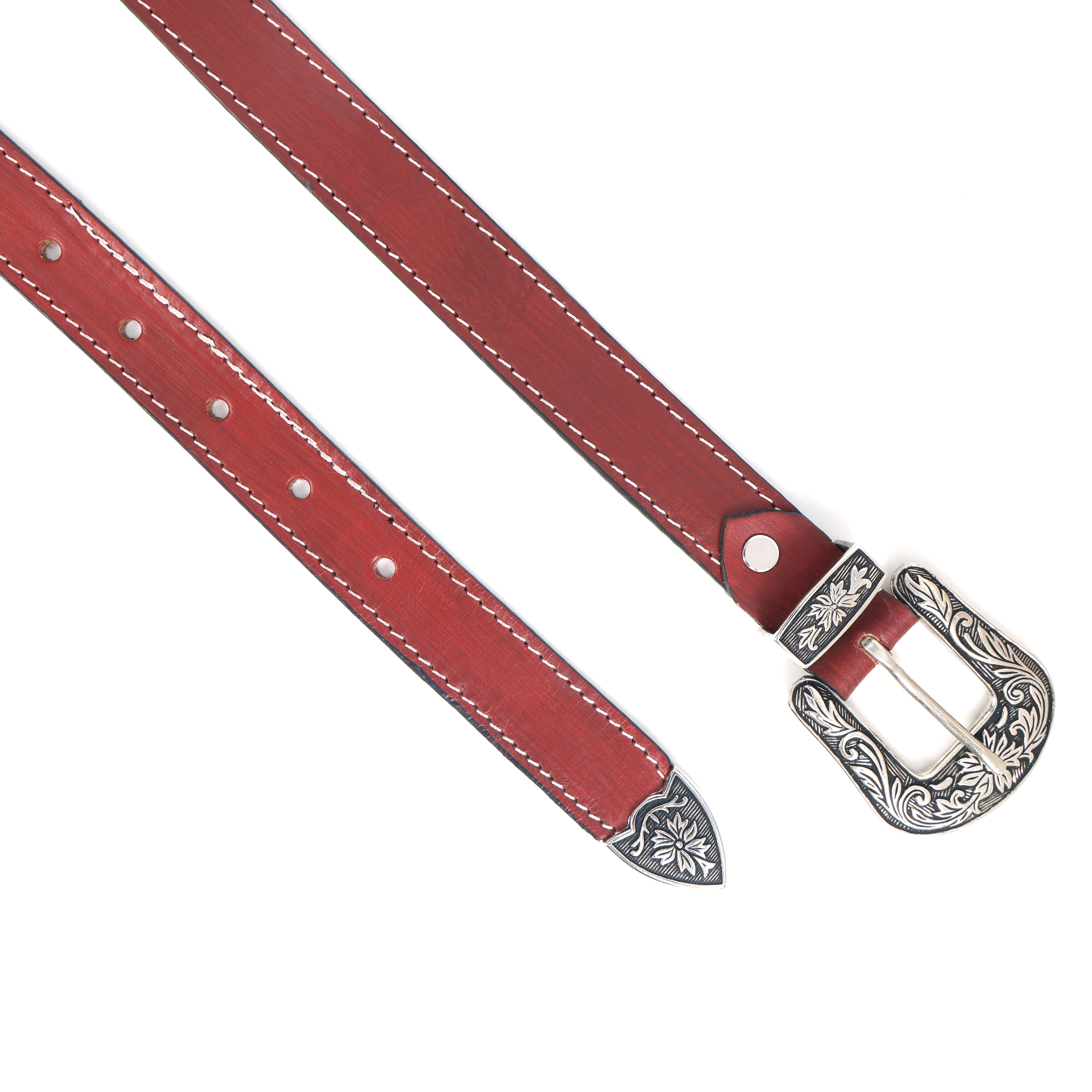 Unisex Genuine Leather Cowboy Cowgirl Belt Western Vintage Engraved Buckle Belt Stylish Casual & Party Wear Belt