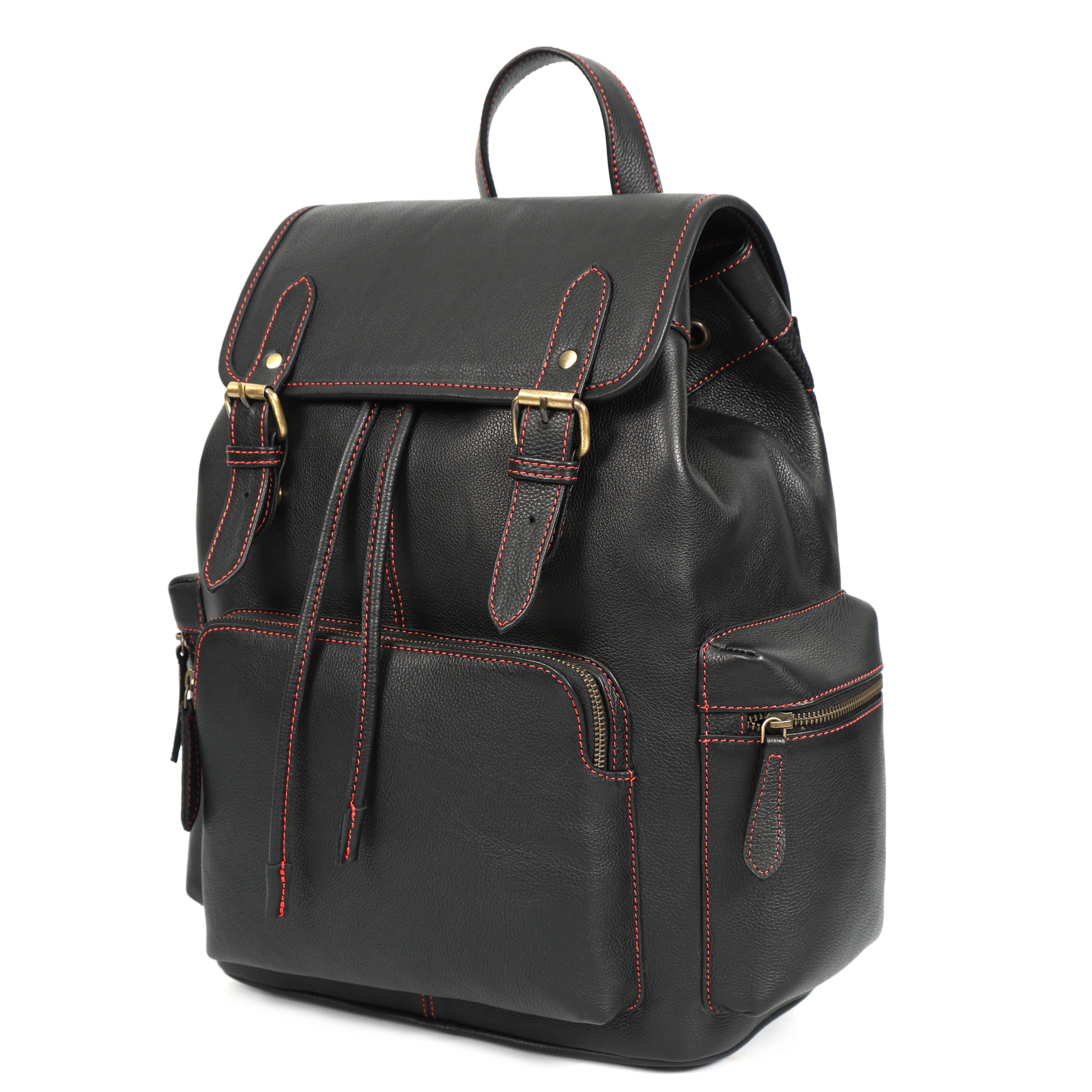 Premium Genuine Leather Backpack Classic Travel & Work Rucksack