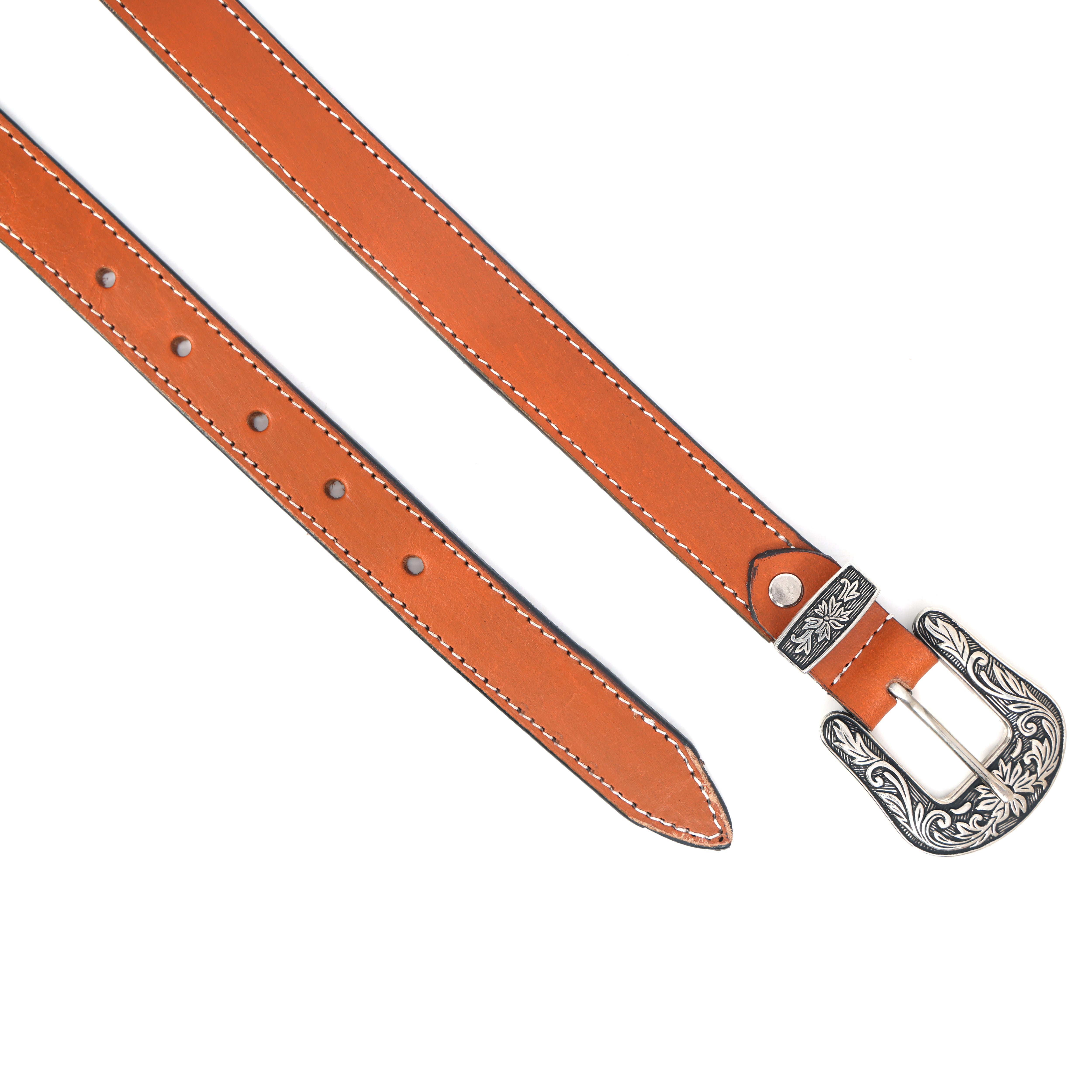 Unisex Genuine Leather Cowboy Cowgirl Belt Western Vintage Engraved Buckle Belt Stylish Casual & Party Wear Belt