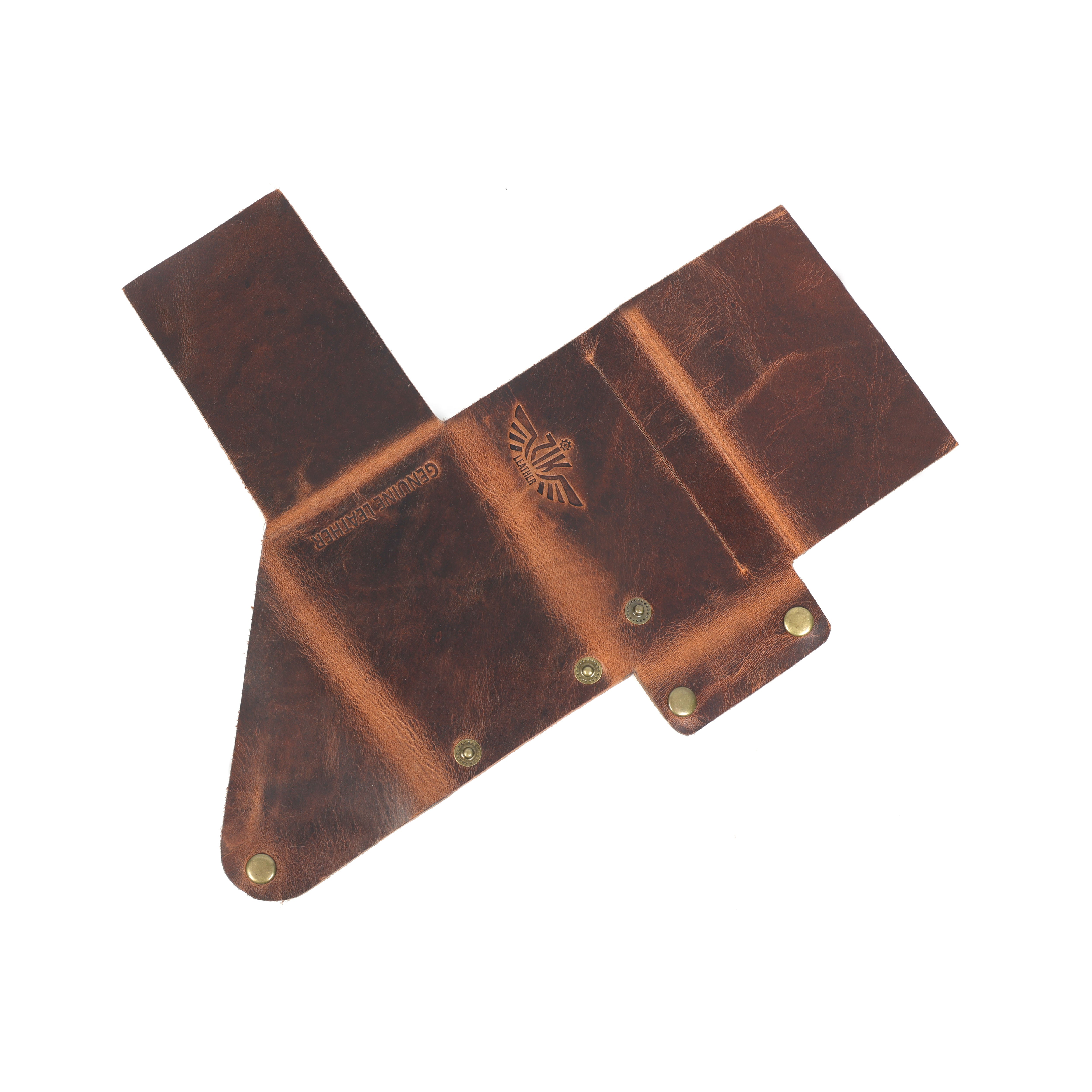 Unisex Premium Genuine Leather Envelope Wallet Vintage Handcrafted Card Holder Pouch with Button Closure Brown Minimal Wallet