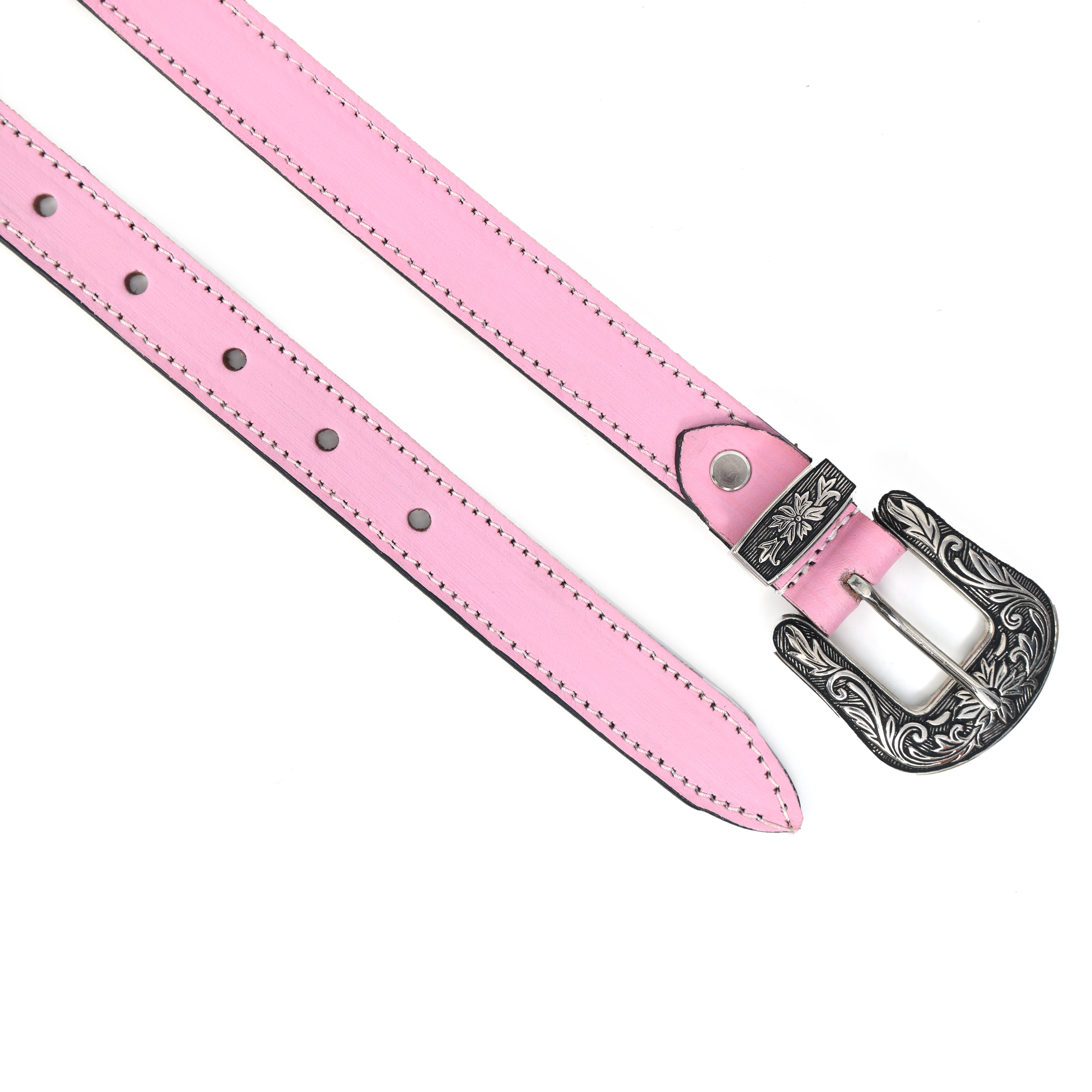 Unisex Genuine Leather Cowboy Cowgirl Belt Western Vintage Engraved Buckle Belt Stylish Casual & Party Wear Belt