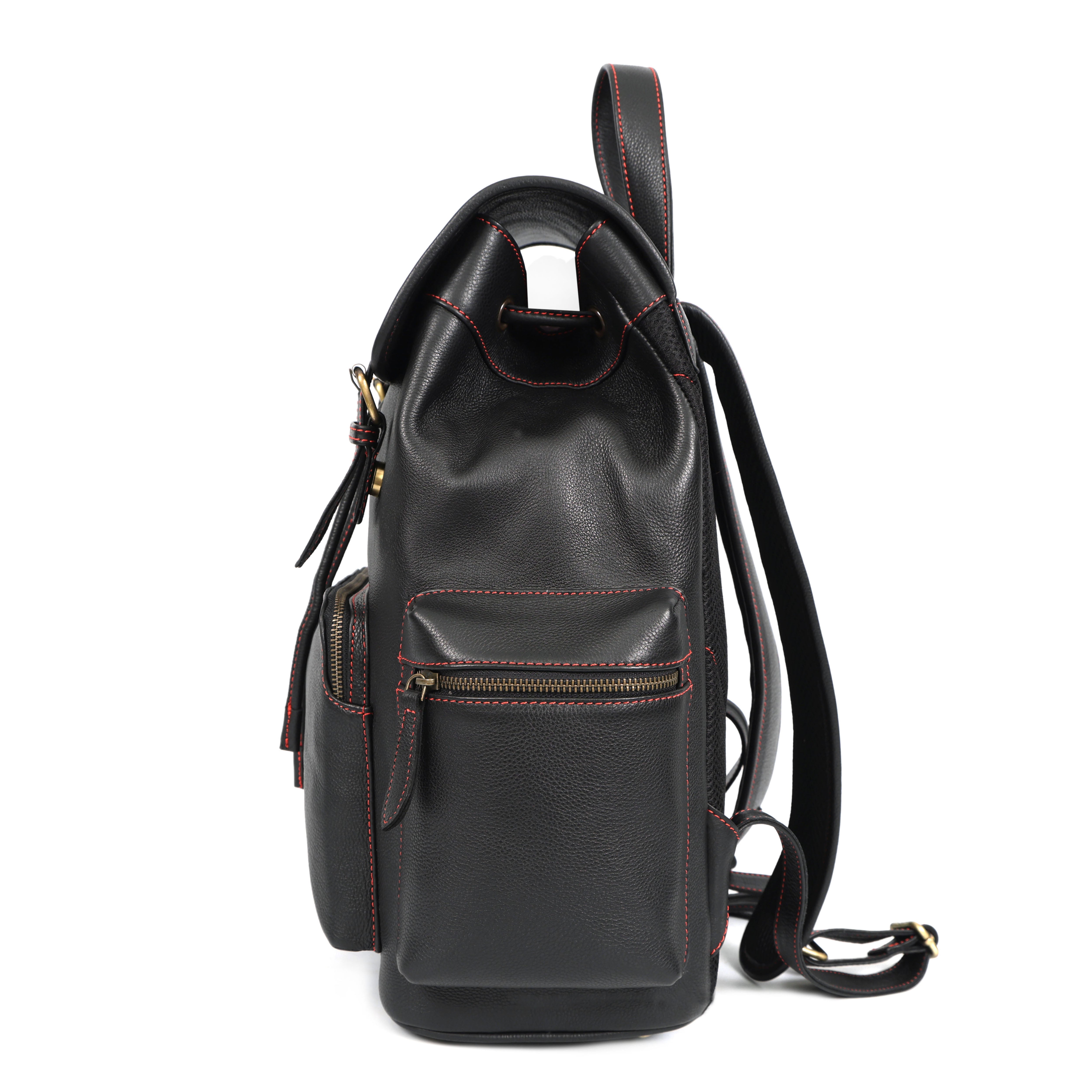 Premium Genuine Leather Backpack Classic Travel & Work Rucksack