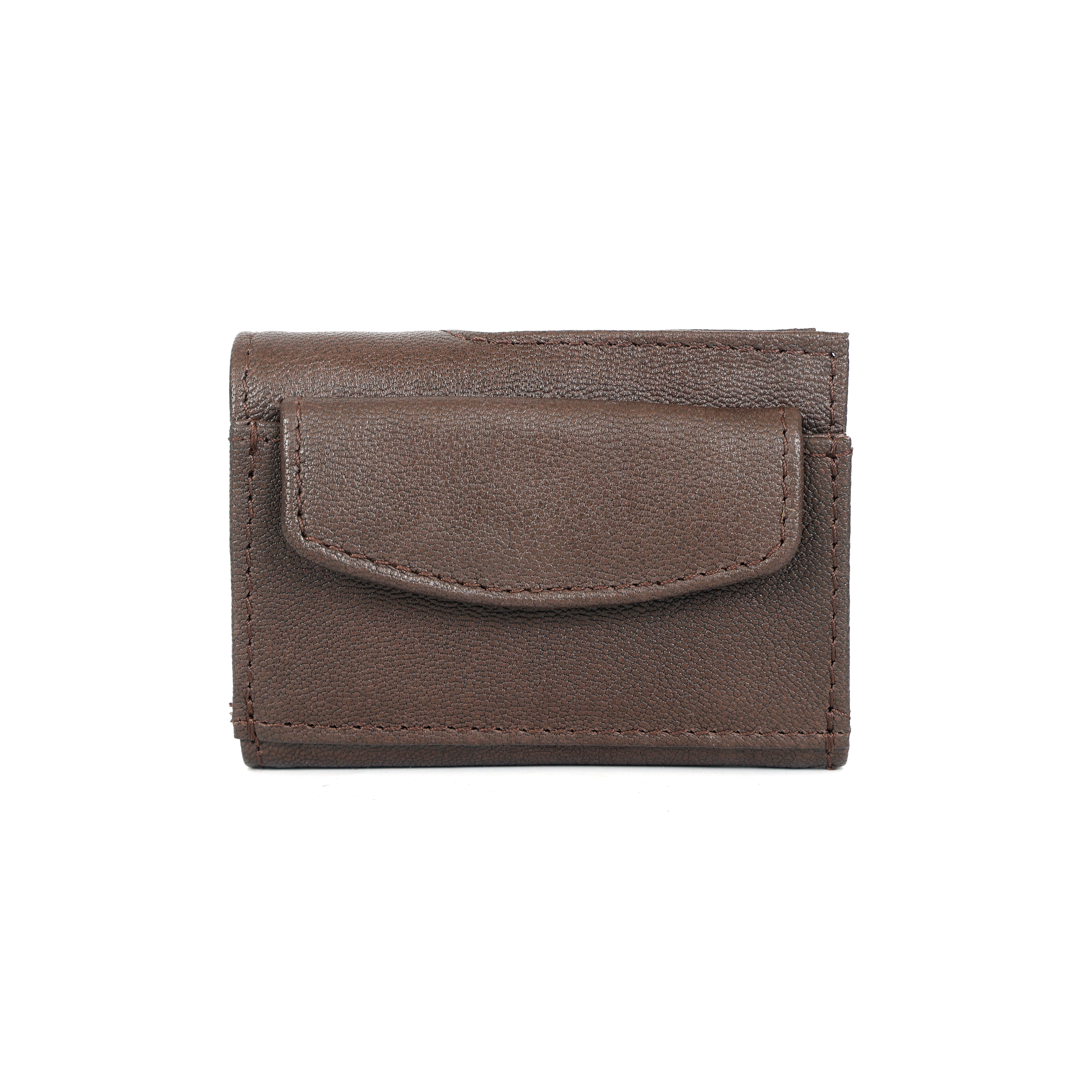 Genuine Leather Pop-Up Card Holder Slim RFID Blocking Wallet