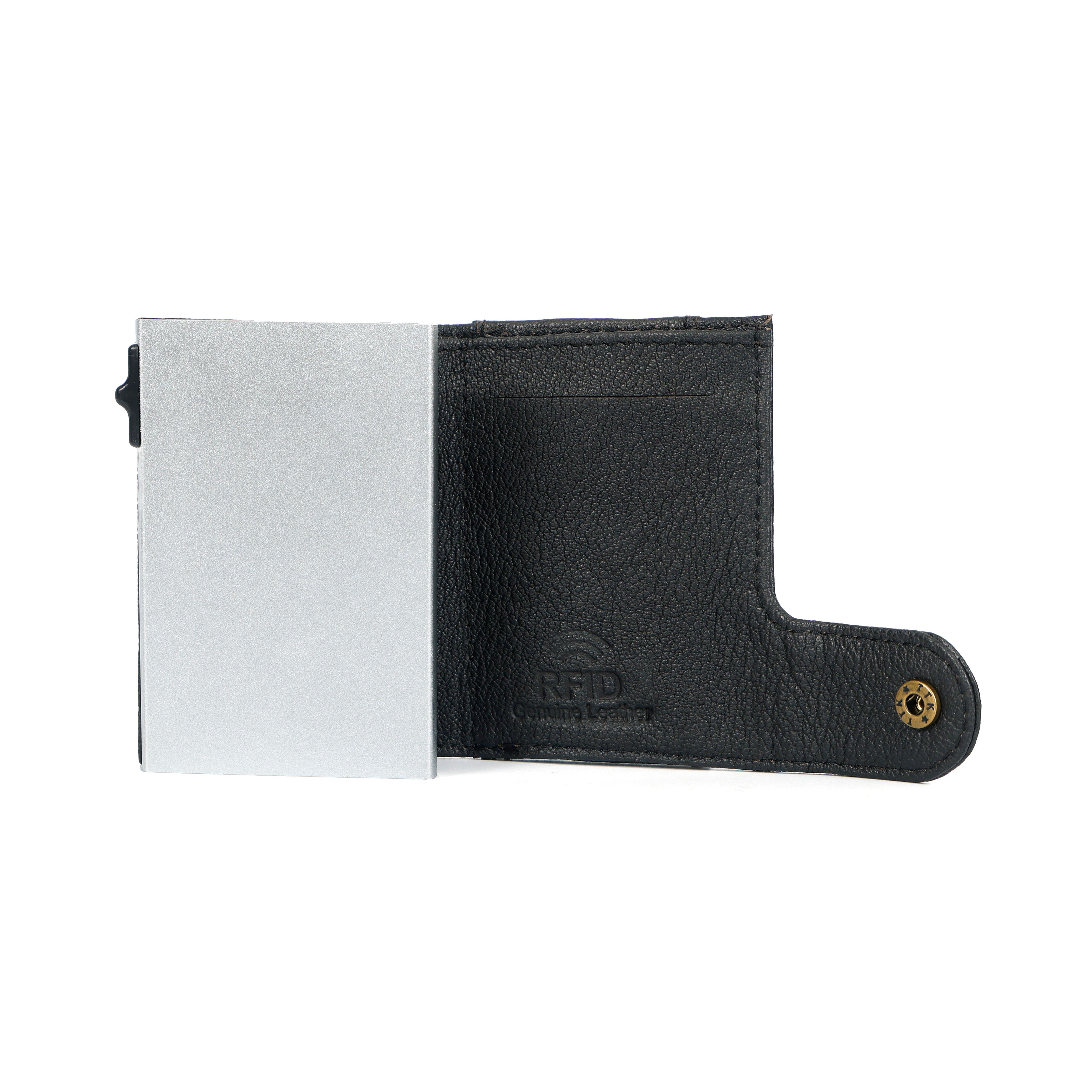 Slim Pop-Up Card Holder Wallet Quick Access Leather Card Case