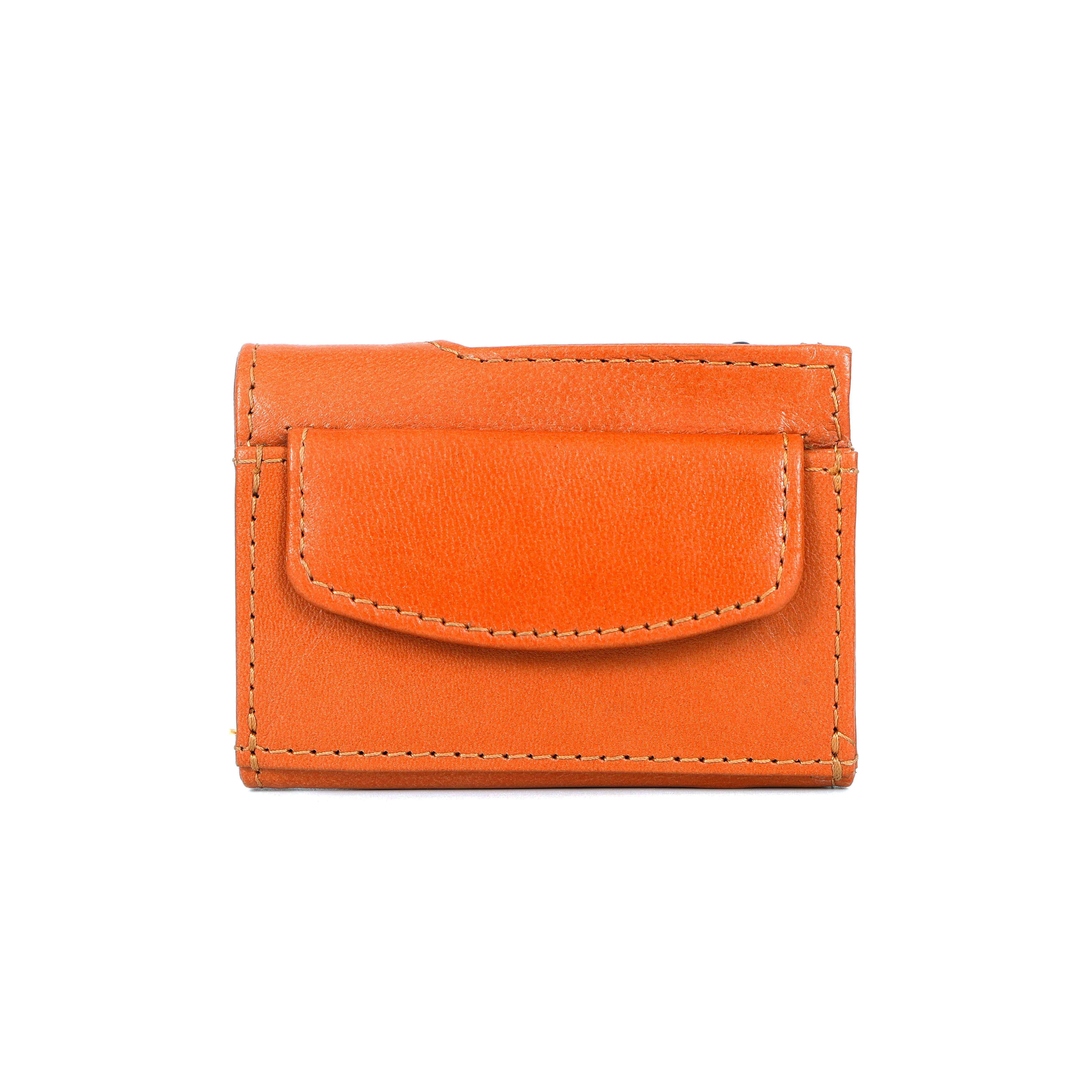Premium Leather Card Holder Pop-Up Mechanism & RFID Protection