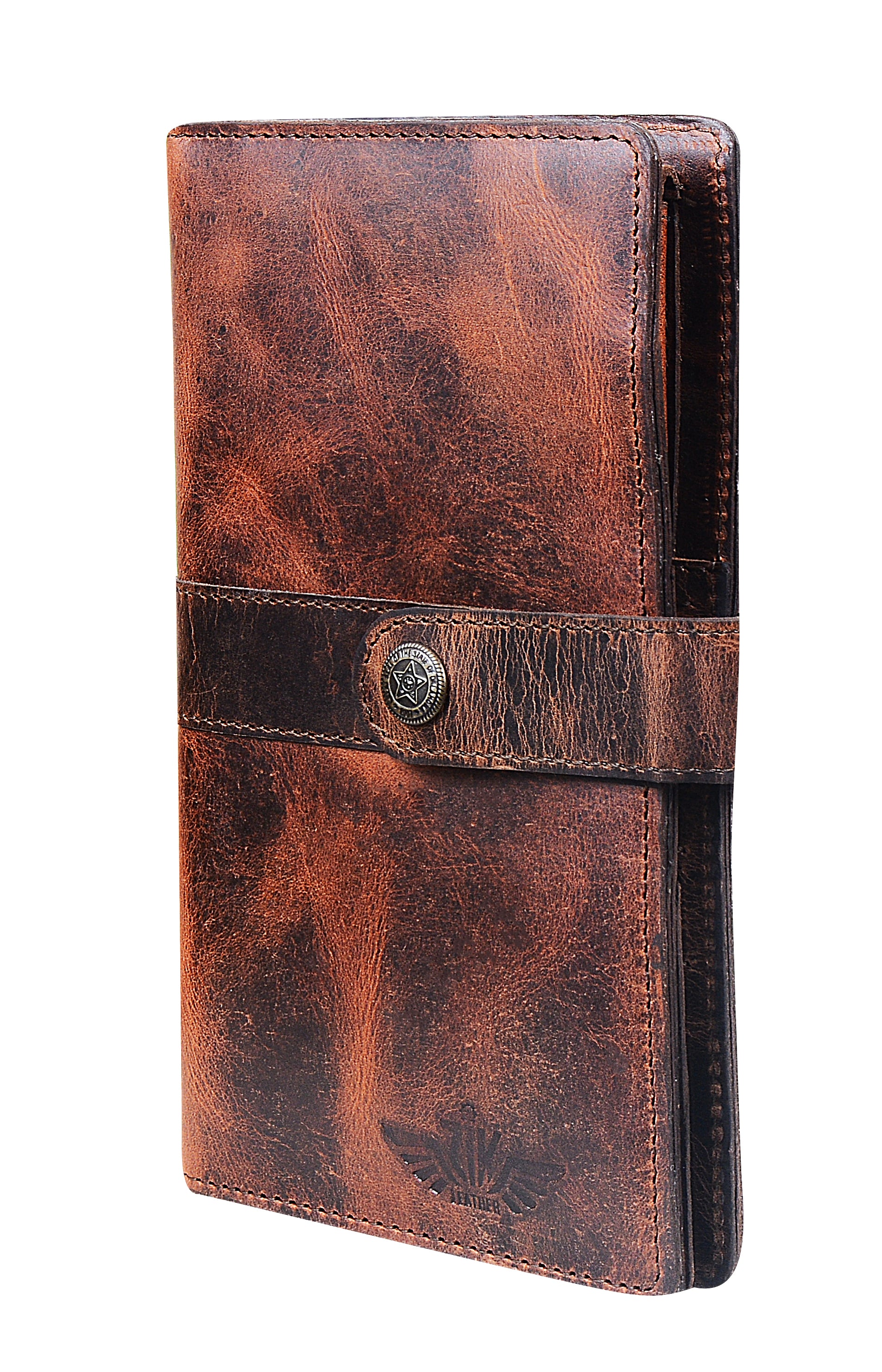 Vintage Leather Passport Wallet Premium Travel Organizer RFID Passport Holder Luxury Distressed Leather Wallet