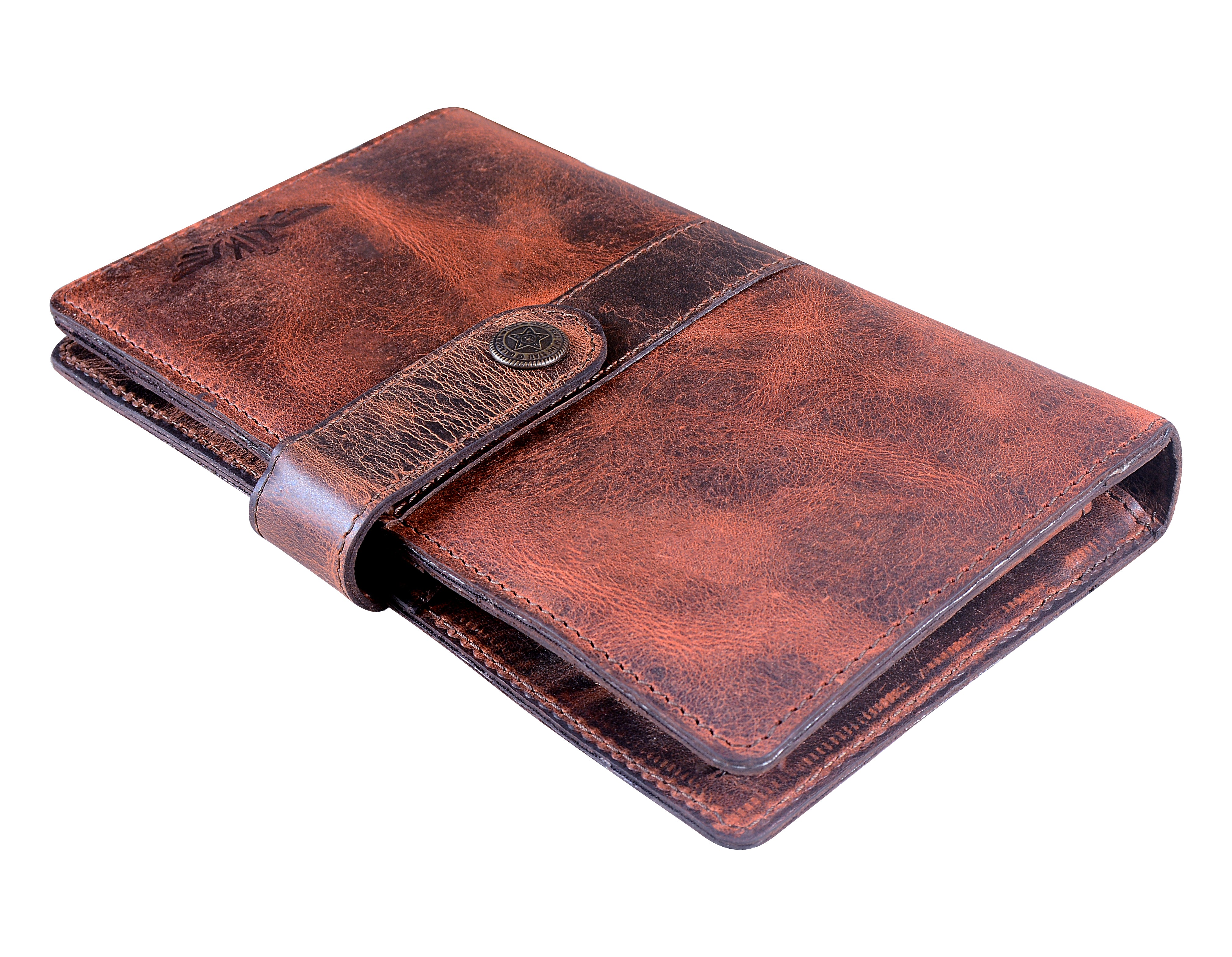 Vintage Leather Passport Wallet Premium Travel Organizer RFID Passport Holder Luxury Distressed Leather Wallet