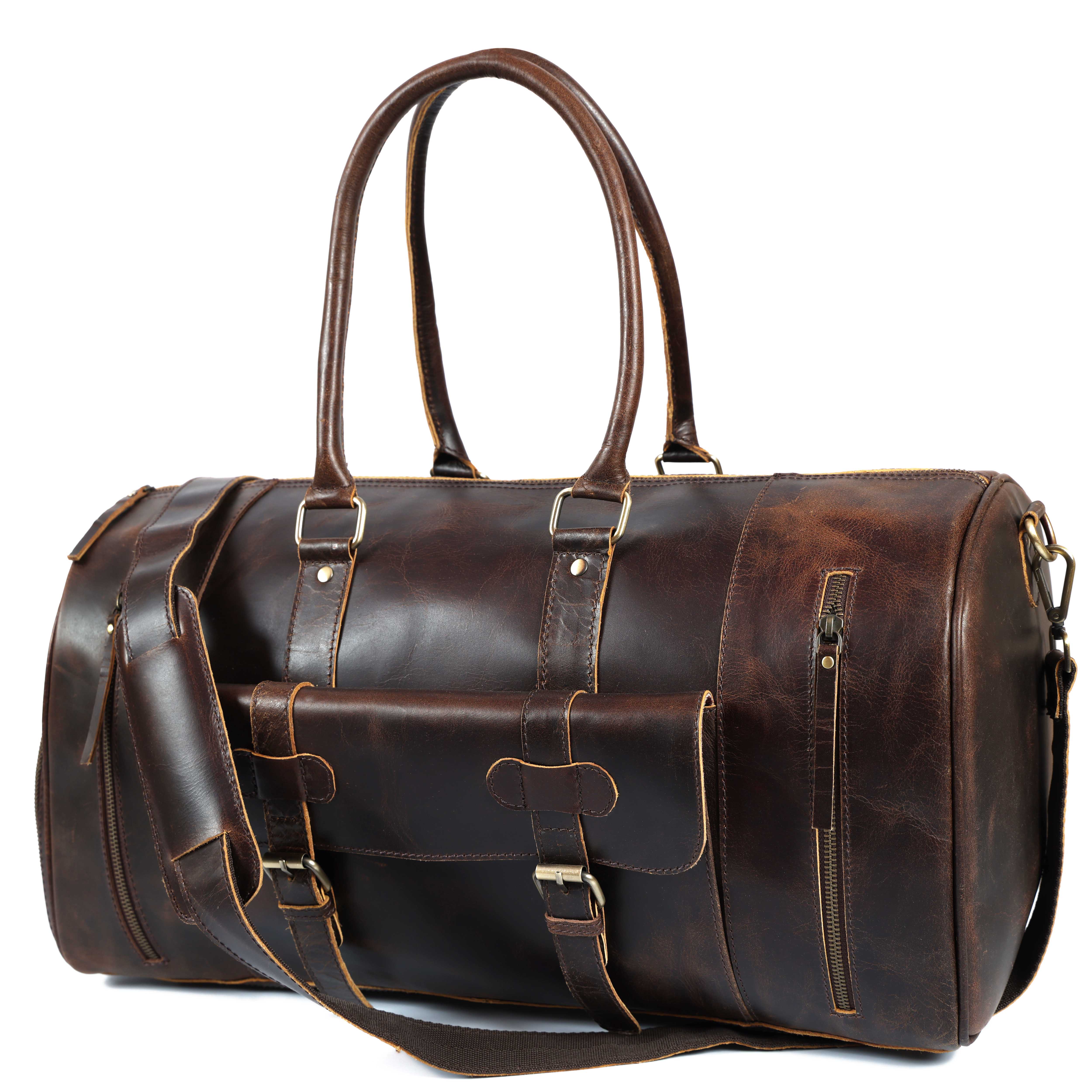 Handcrafted Leather Duffel – Luxury Travel Companion for Men & Women