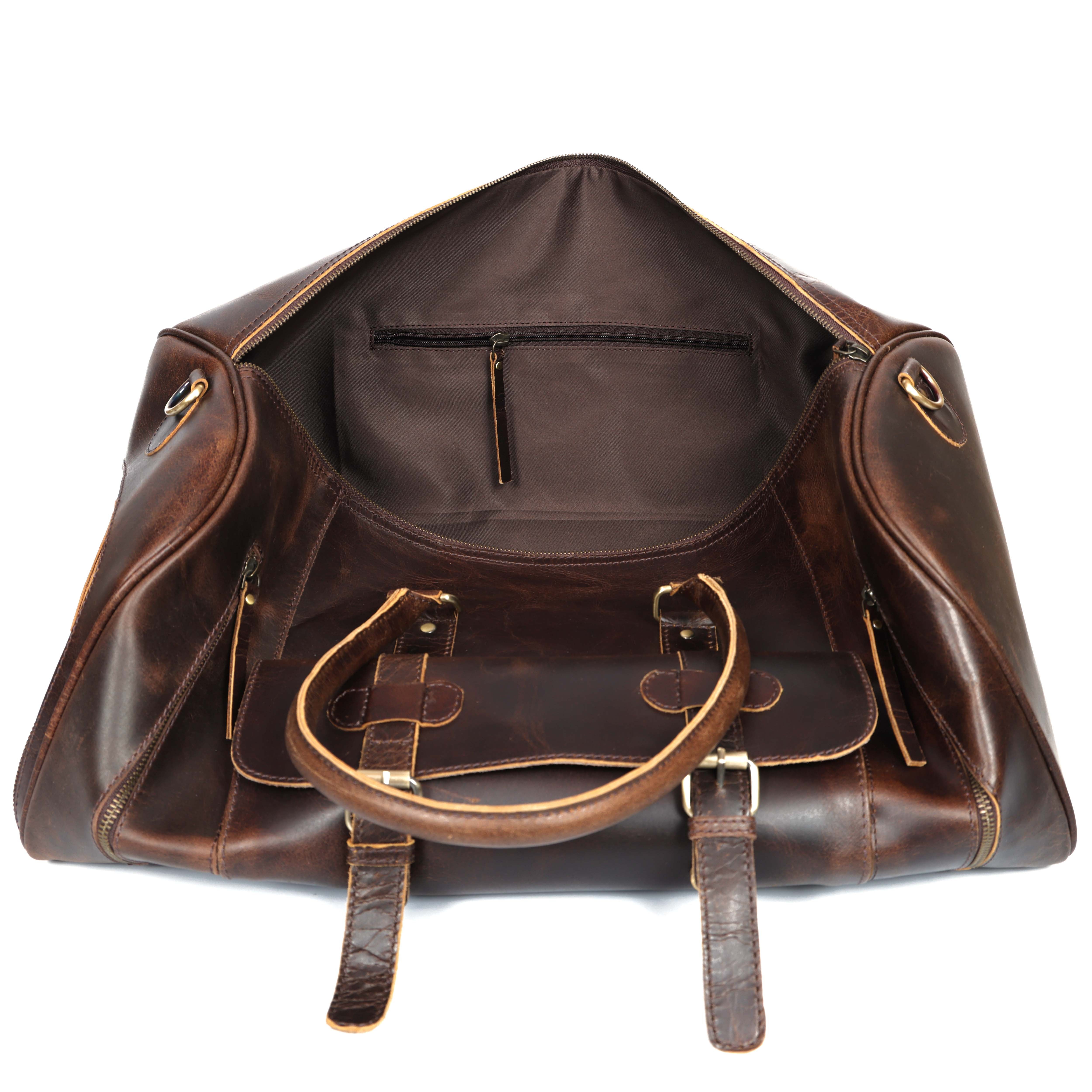 Handcrafted Leather Duffel – Luxury Travel Companion for Men & Women
