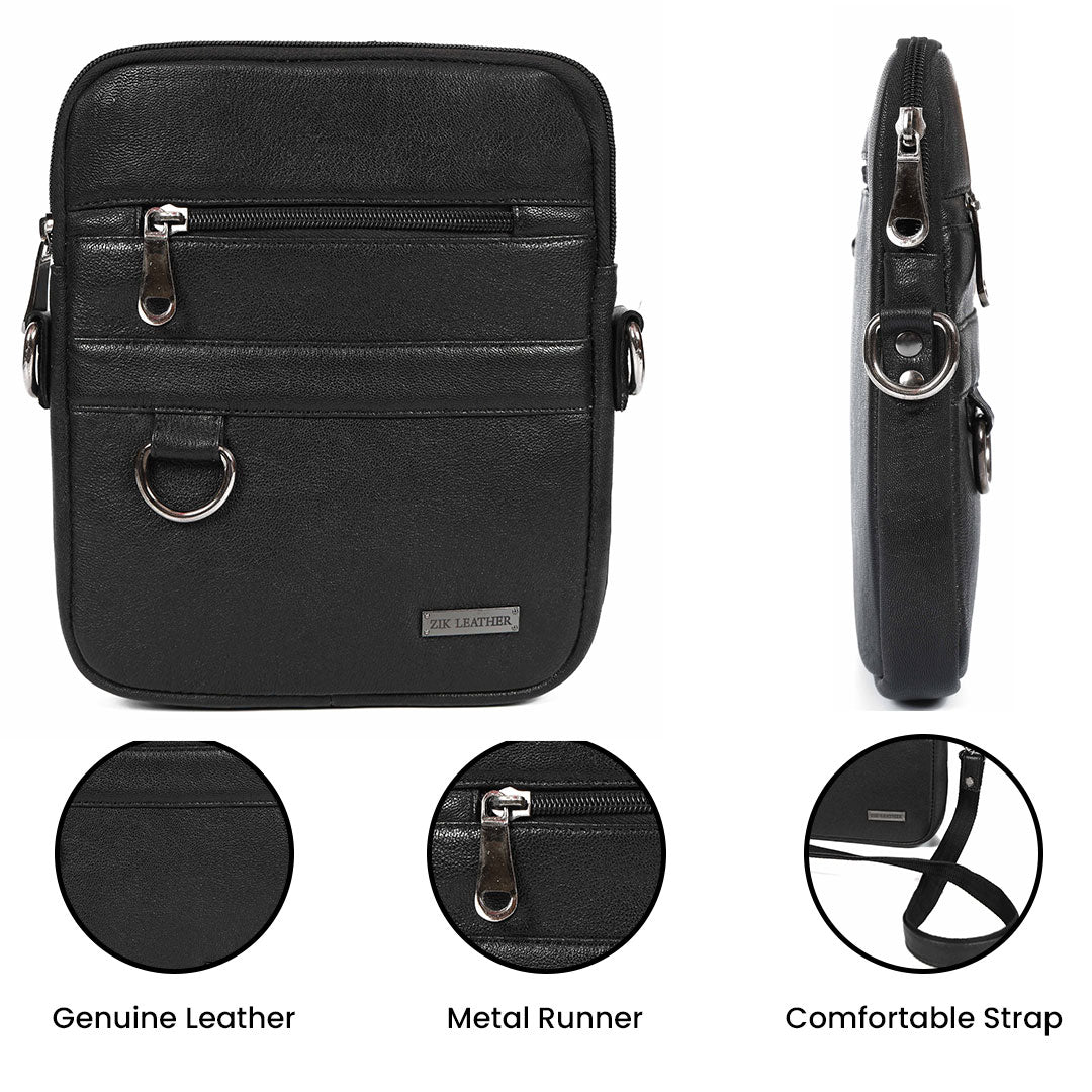 Handmade Leather Crossbody Sling Bag Genuine  Leather Chest Bag for Men & Women