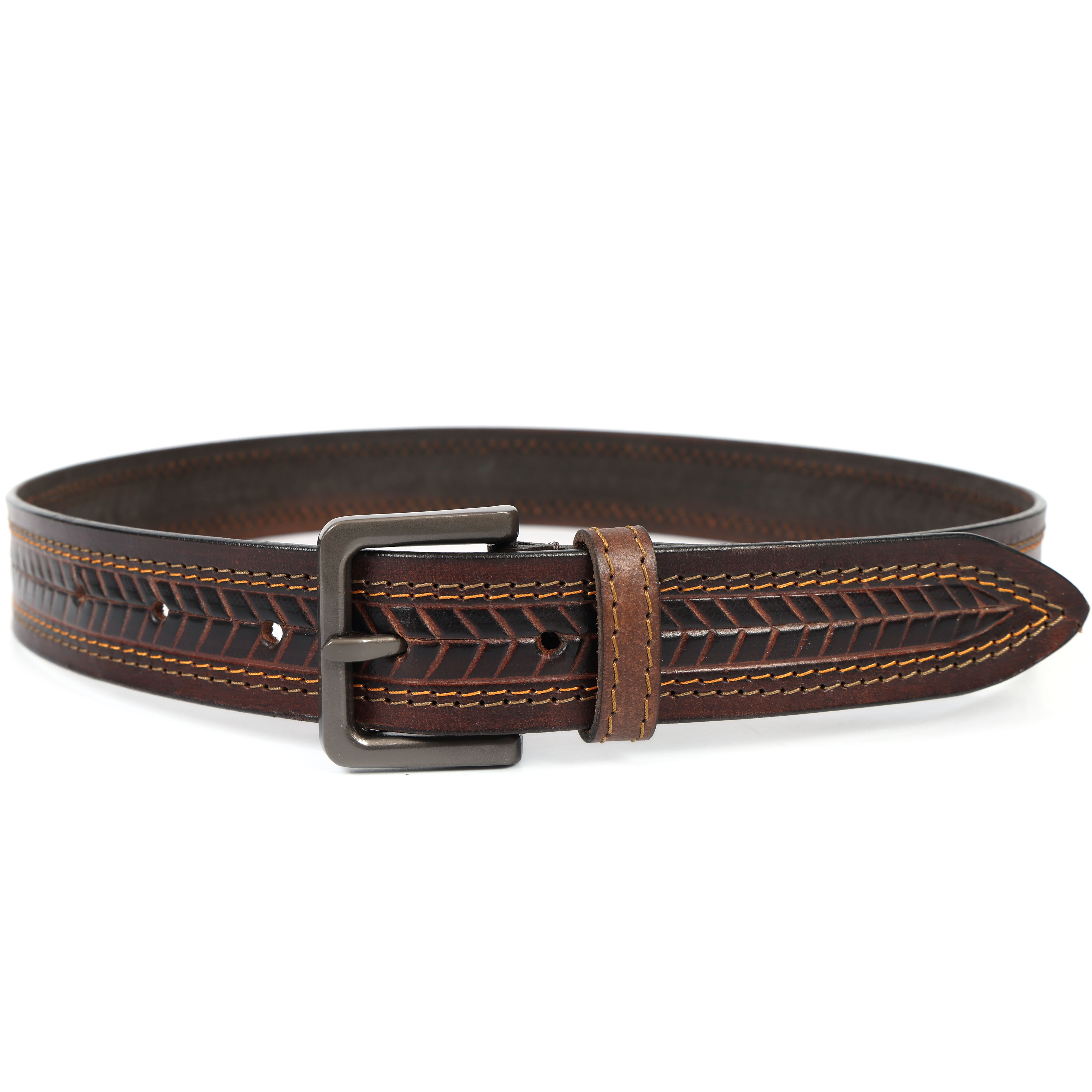 Brand New Handmade Genuine Leather Belt for Men |  Western Floral Embossed Design | Vintage Leather Belt