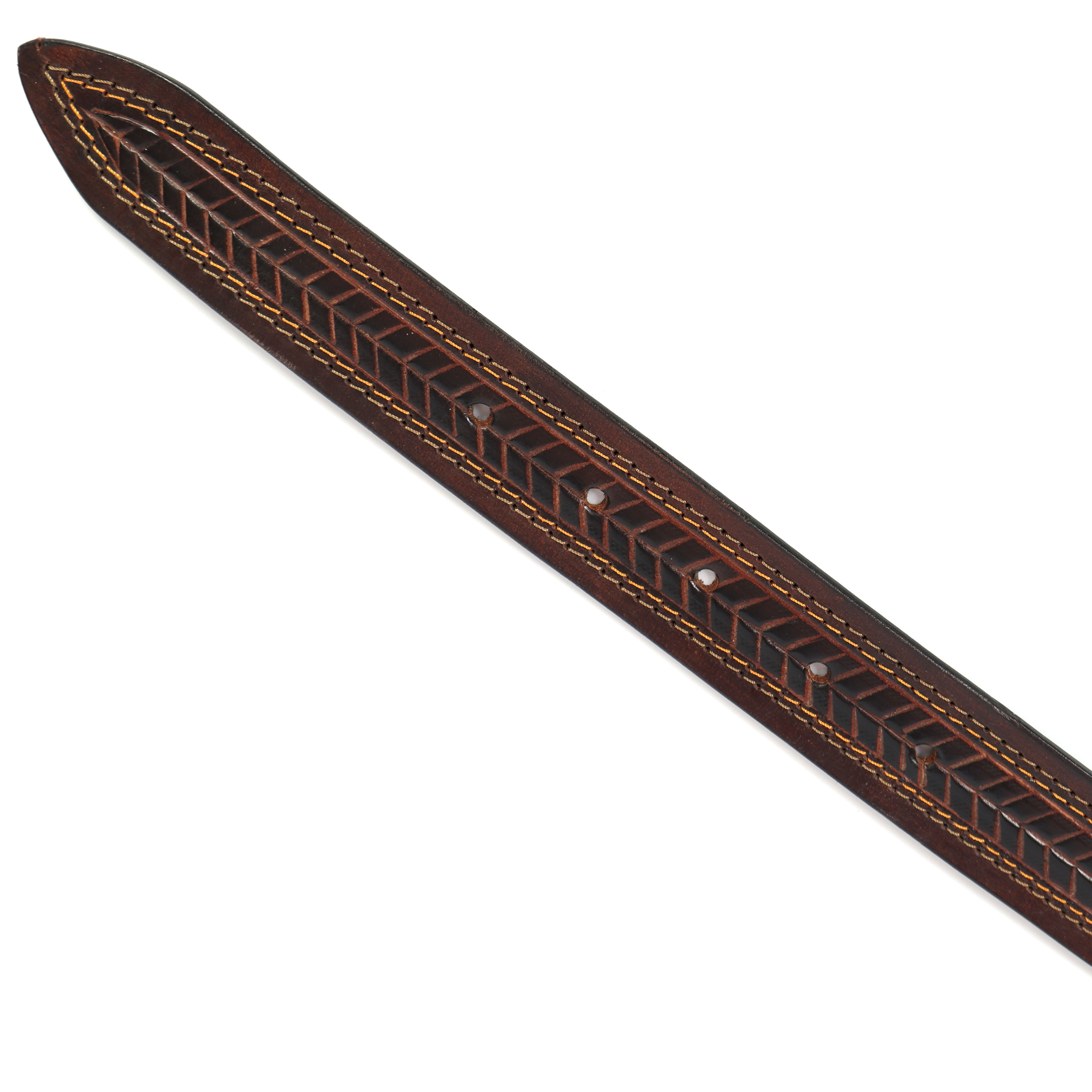 Brand New Handmade Genuine Leather Belt for Men |  Western Floral Embossed Design | Vintage Leather Belt