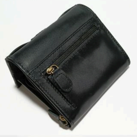 Premium Genuine Leather Wallet for Women Stylish Black Clutch Wallet with Button Closure Elegant Ladies Wallet