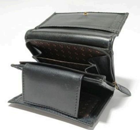 Premium Genuine Leather Wallet for Women Stylish Black Clutch Wallet with Button Closure Elegant Ladies Wallet