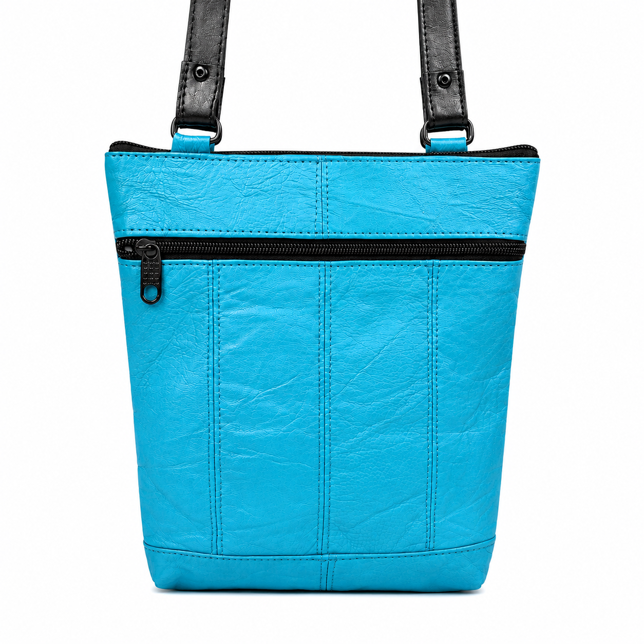 Genuine Leather Unisex Sling Bag – Multi Pocket Crossbody Shoulder Bag for Travel & Everyday Use