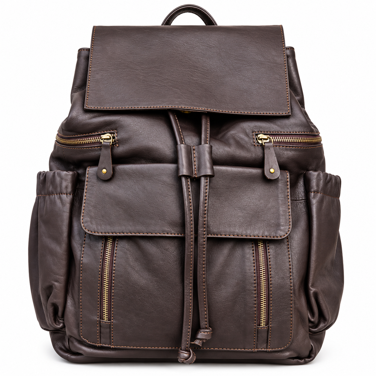 Dark Brown Leather Backpack Leather Rucksack Handmade Leather Daypack