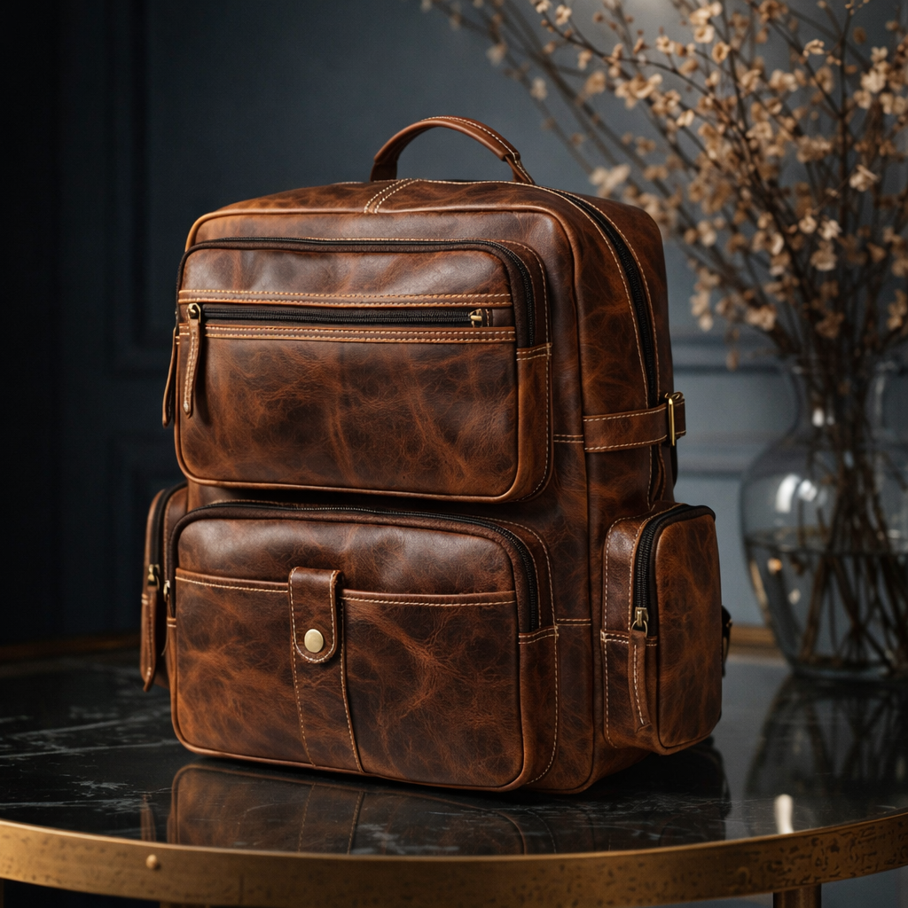 Unisex Leather Backpack Premium Travel Laptop Bag Large Capacity Leather Rucksack Handmade Distressed Leather Bag