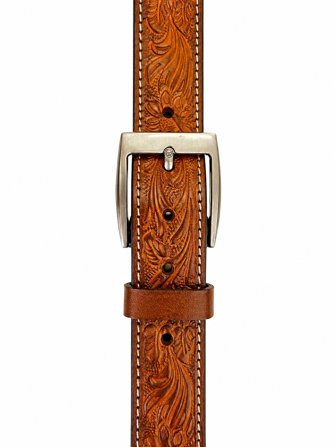 Premium Handcrafted Genuine Leather Belt Embossed Vintage Design Formal & Casual Wear