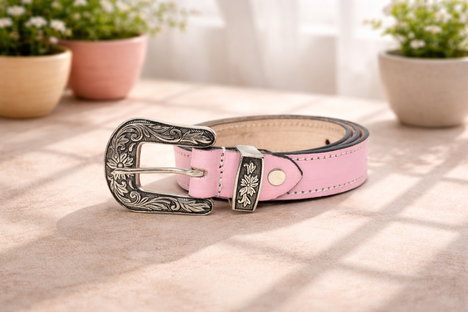 Unisex Genuine Leather Cowboy Cowgirl Belt Western Vintage Engraved Buckle Belt Stylish Casual & Party Wear Belt
