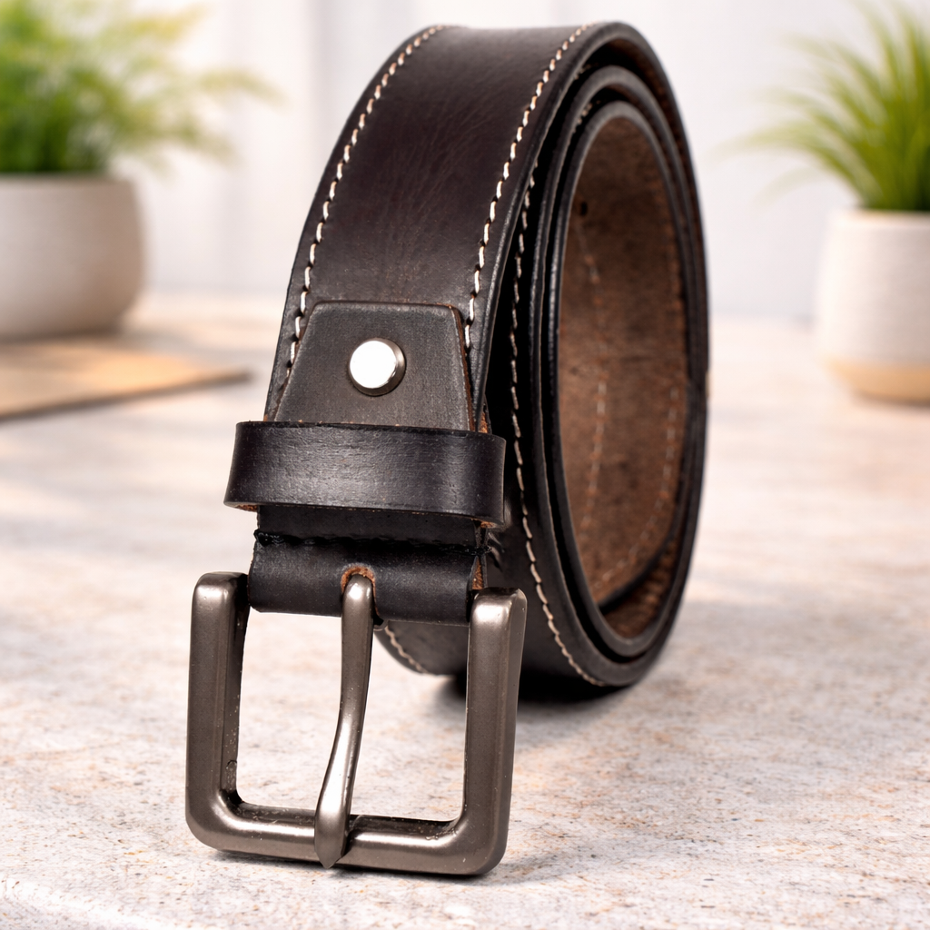 Unisex Premium Genuine Leather Belt Classic Stylish Waist Belt Durable Formal & Casual Designer Belt