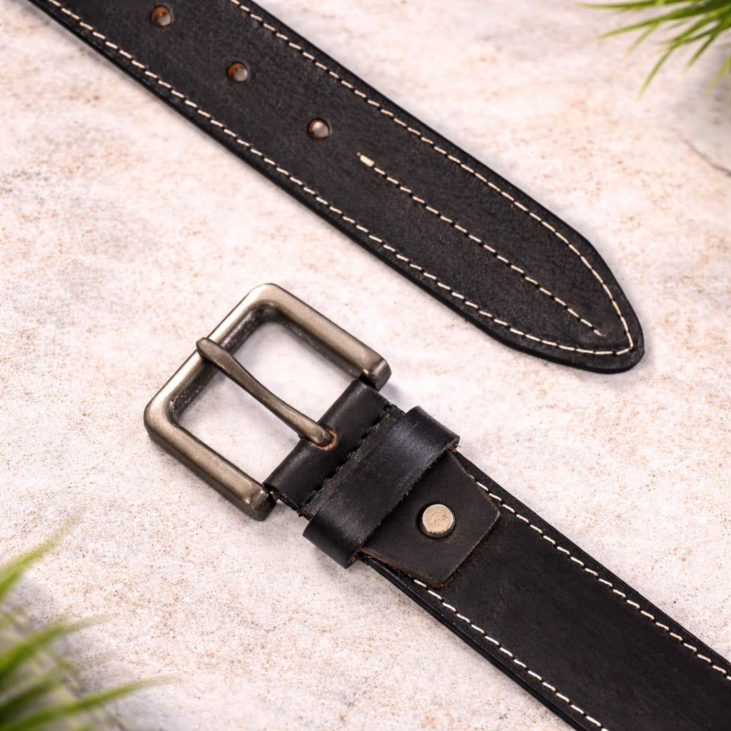 Unisex Premium Genuine Leather Belt Classic Stylish Waist Belt Durable Formal & Casual Designer Belt