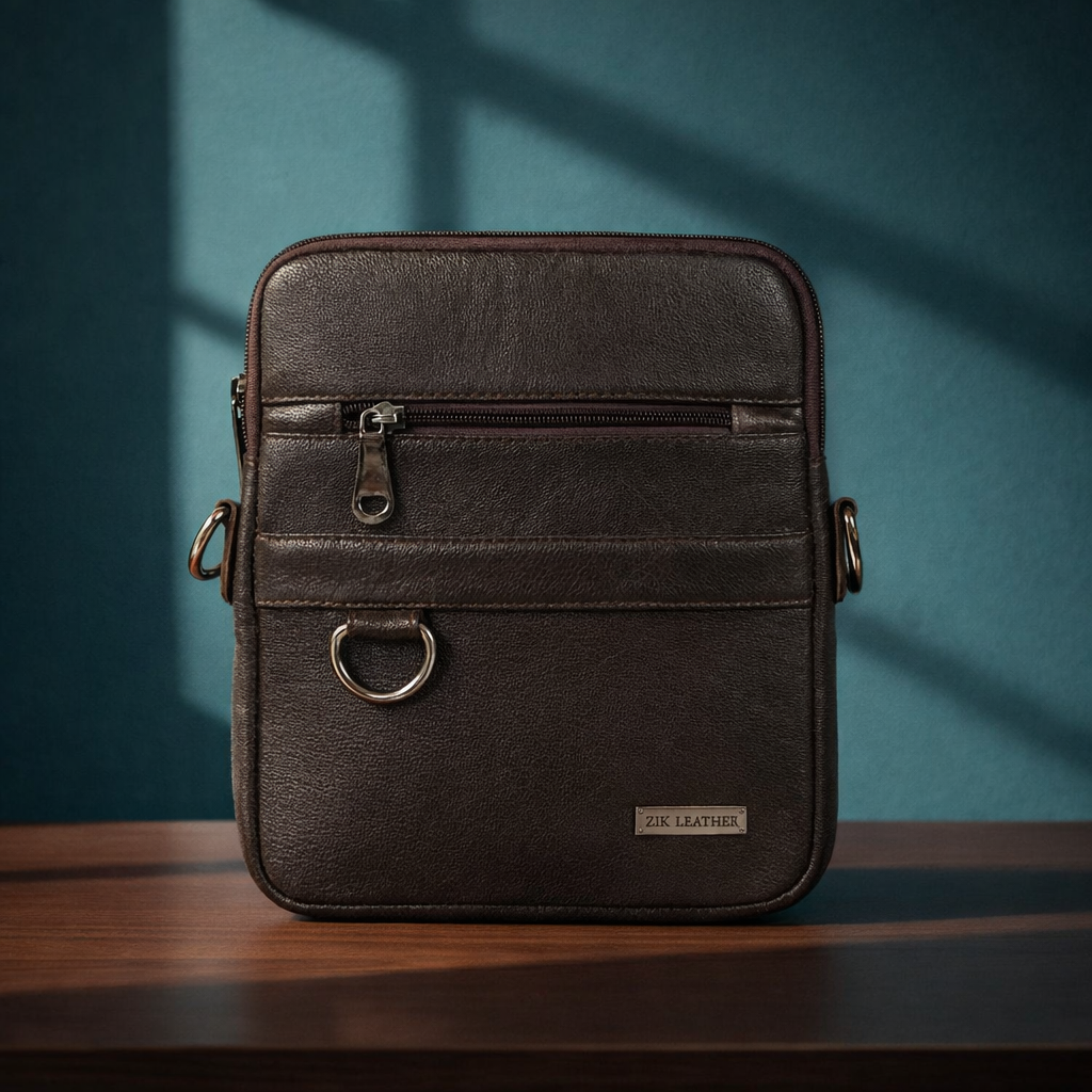Handmade Leather Crossbody Sling Bag Genuine Leather Purse for Men & Women Minimalist Shoulder Bag