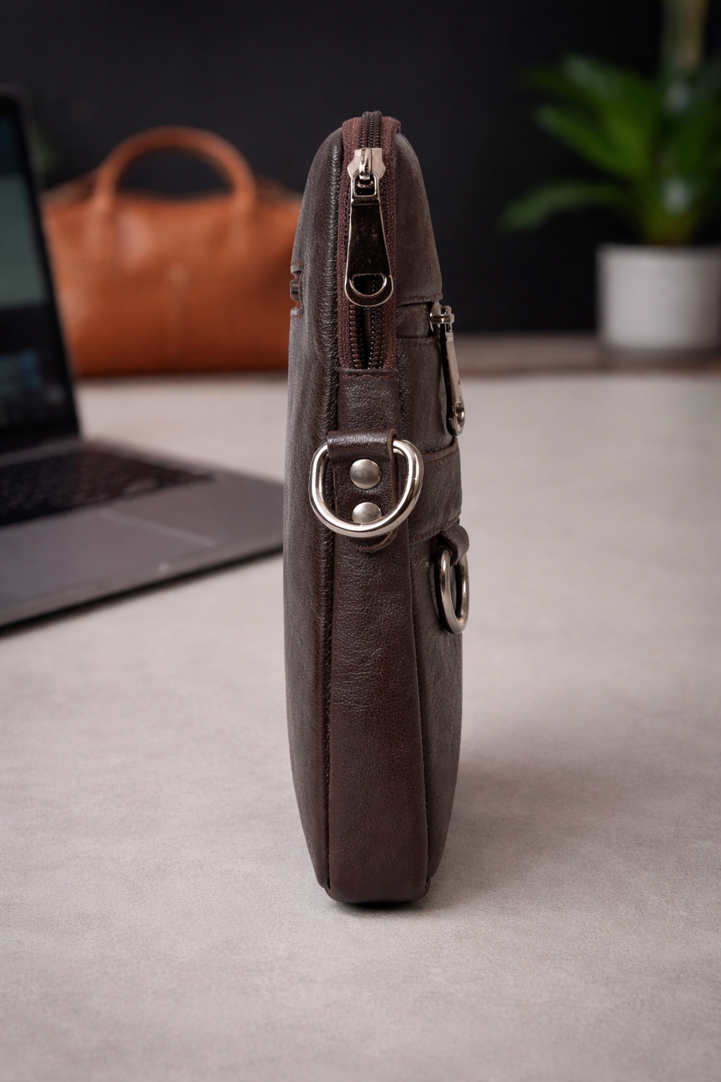 Handmade Leather Crossbody Sling Bag Genuine Leather Purse for Men & Women Minimalist Shoulder Bag