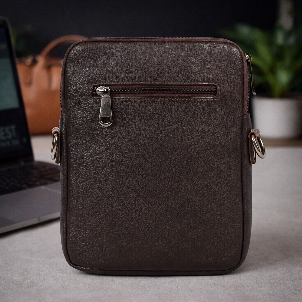 Handmade Leather Crossbody Sling Bag Genuine Leather Purse for Men & Women Minimalist Shoulder Bag
