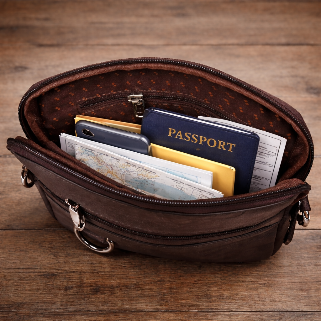 Handmade Leather Crossbody Sling Bag Genuine Leather Purse for Men & Women Minimalist Shoulder Bag