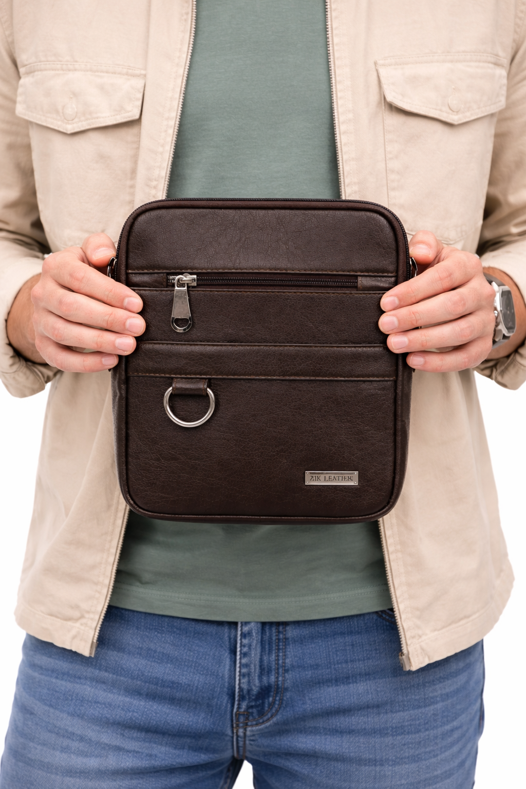 Handmade Leather Crossbody Sling Bag Genuine Leather Purse for Men & Women Minimalist Shoulder Bag