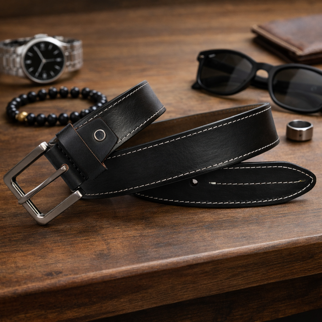 Unisex Premium Genuine Leather Belt Classic Stylish Waist Belt Durable Formal & Casual Designer Belt