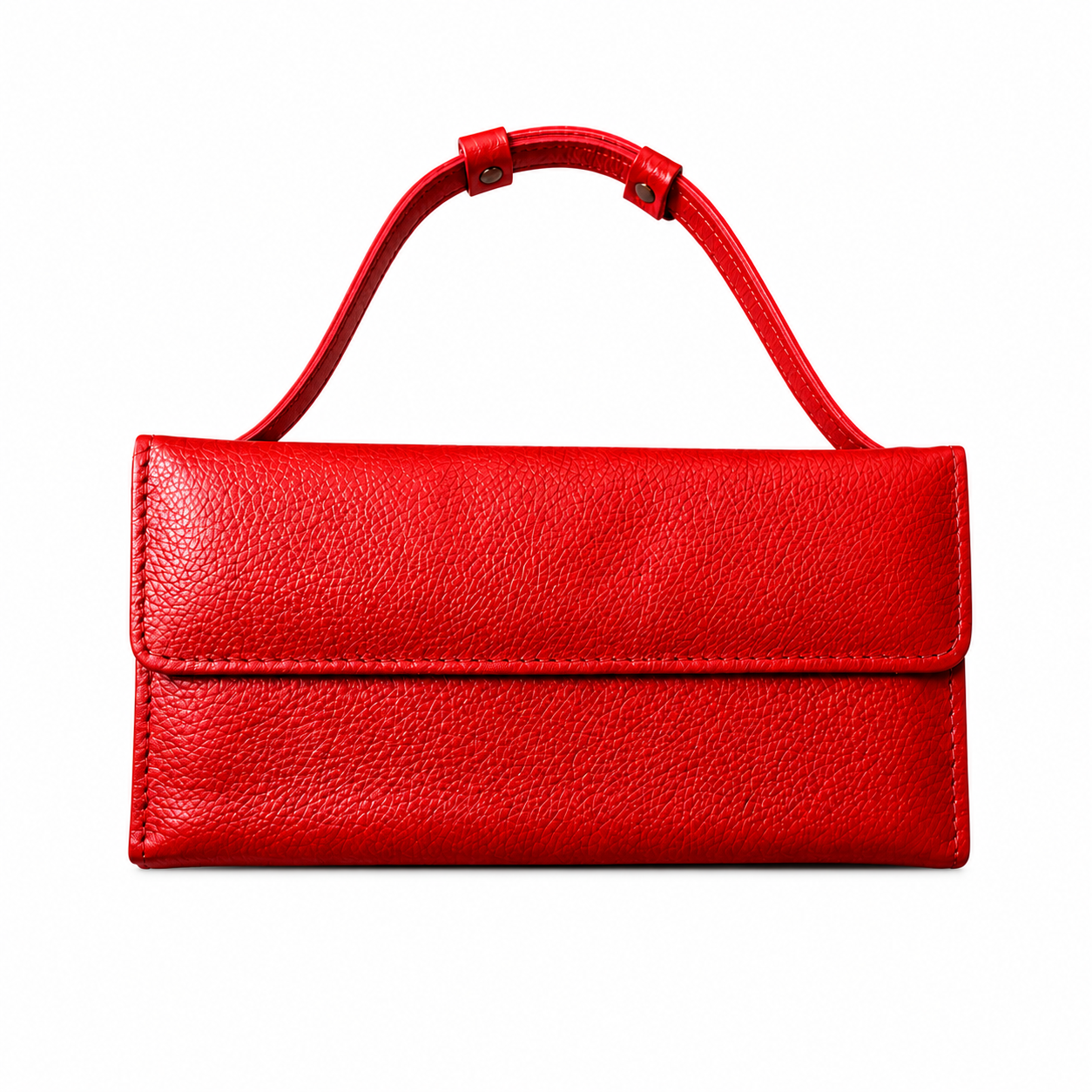 Red Leather Wallet for Women, Long Wallet, Card Holder Purse, Multi Compartment Clutch Wallet, Women's Gift