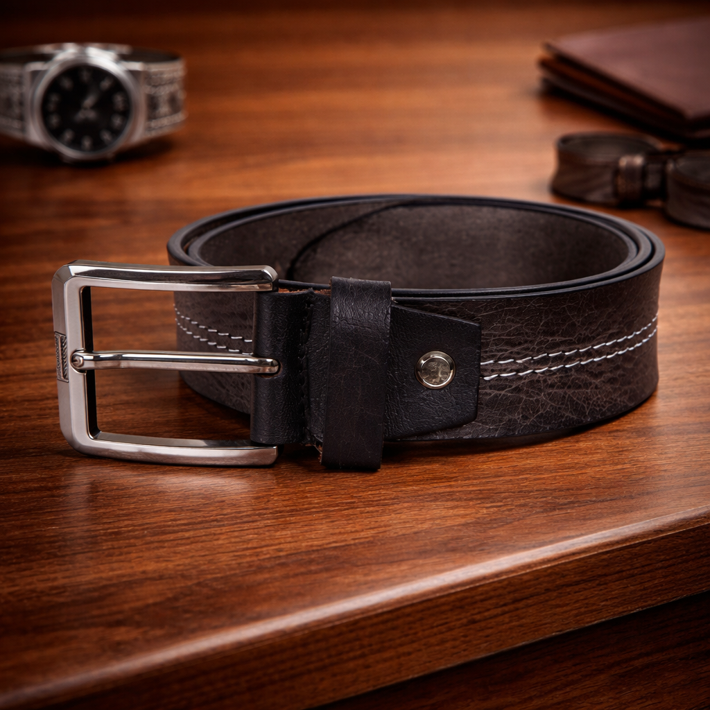 Unisex Premium Genuine Leather Belt Classic Stylish Waist Belt Durable Formal & Casual Designer Belt
