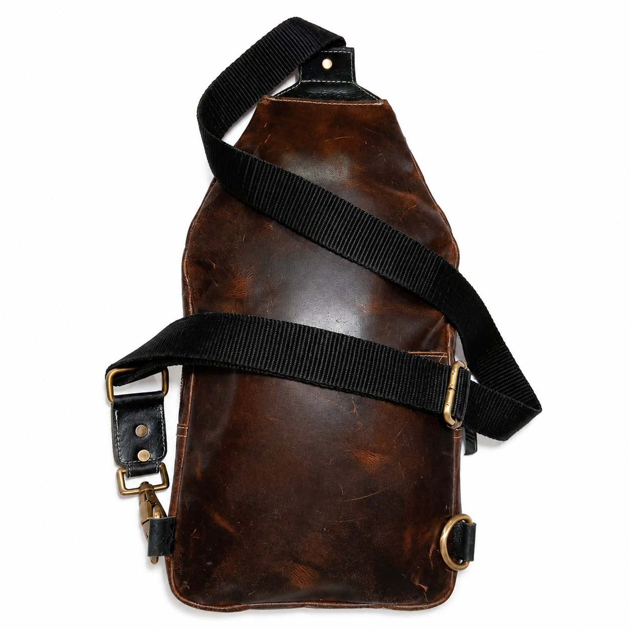 Genuine Leather Sling Bag for Men & Women – Vintage Crossbody Chest Bag Backpack for Travel & Everyday Use