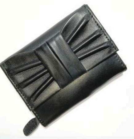 Premium Genuine Leather Wallet for Women Stylish Black Clutch Wallet with Button Closure Elegant Ladies Wallet