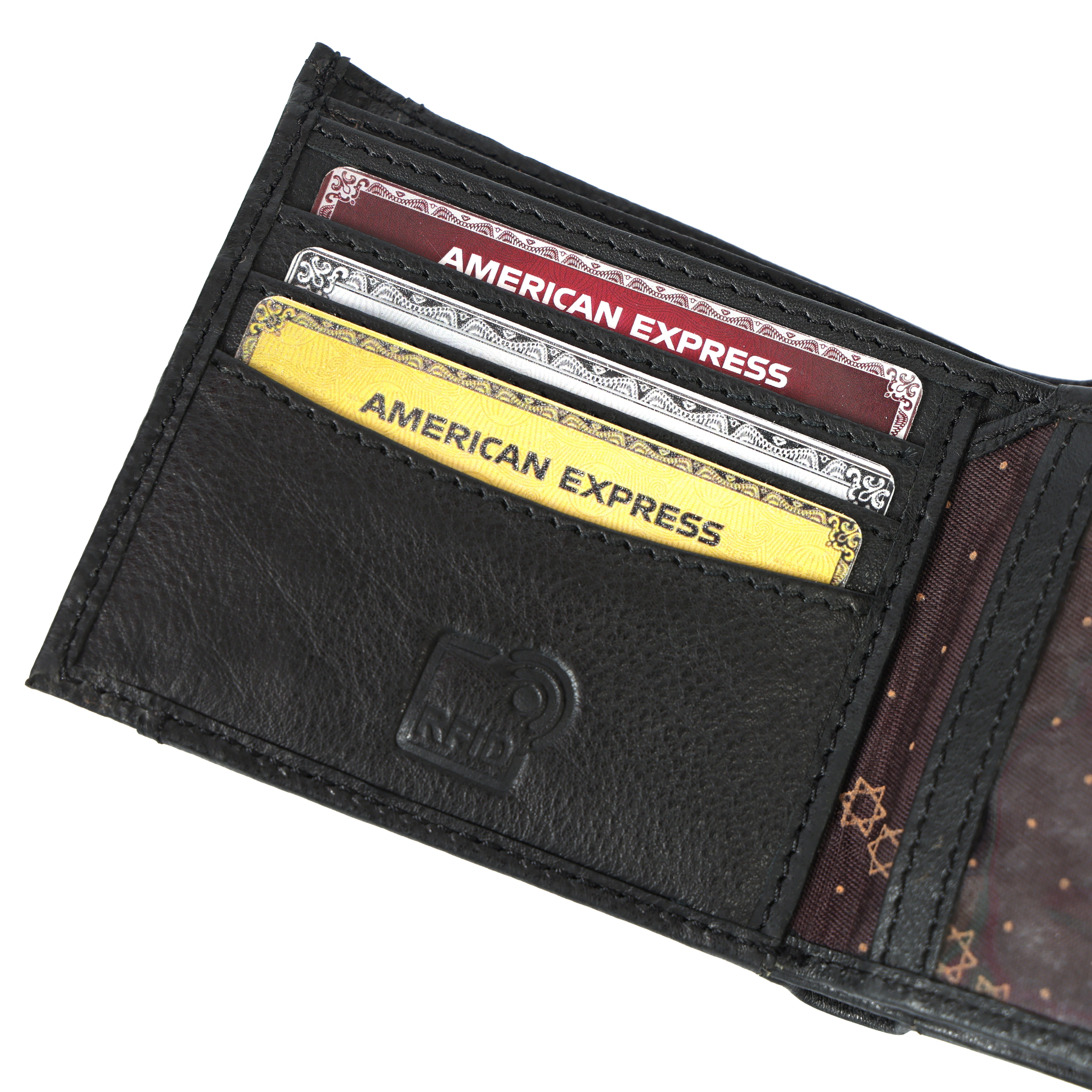 Handmade Classic Black Leather Wallet for Men | Classic Trifold Wallet with Snap Closure & Zip Pocket