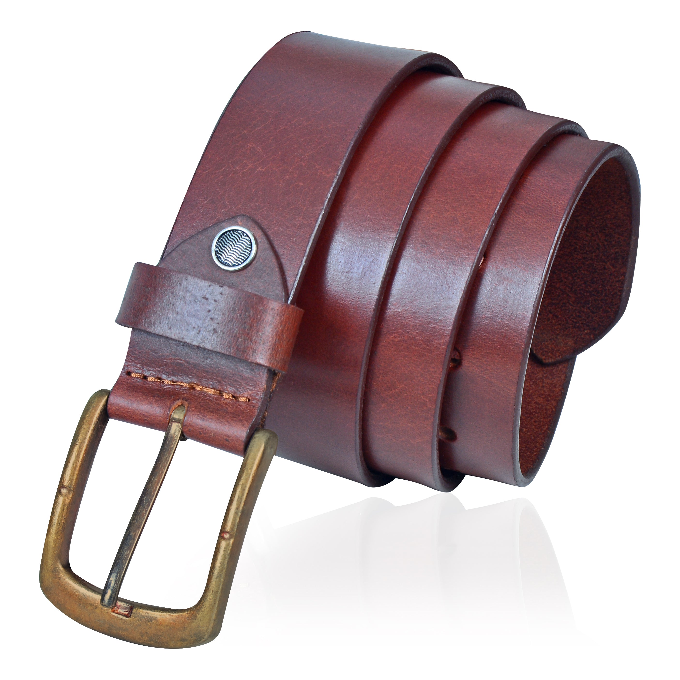 Genuine Leather Vintage Brown Leather Belt For Men & Women
