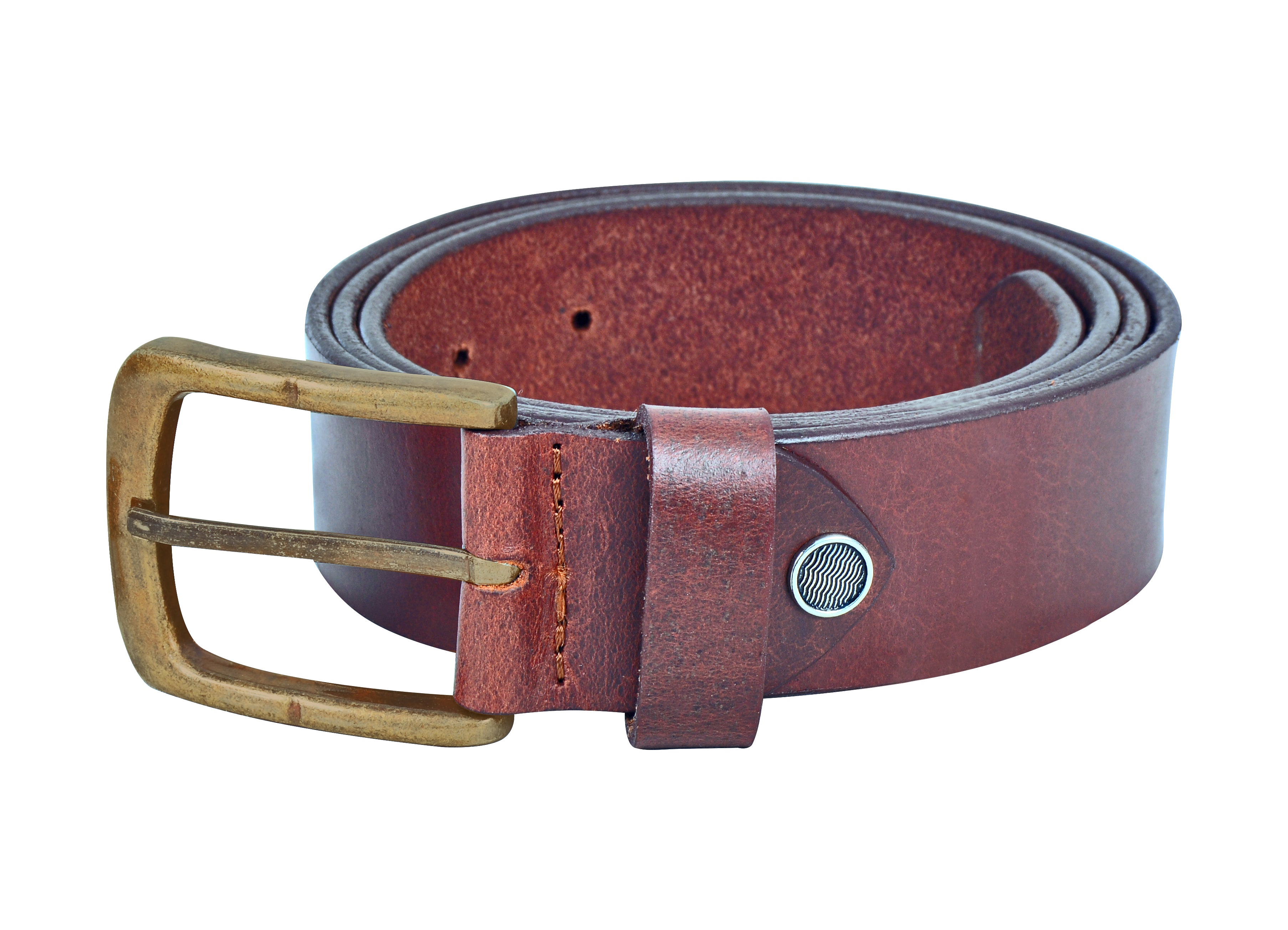 Genuine Leather Vintage Brown Leather Belt For Men & Women