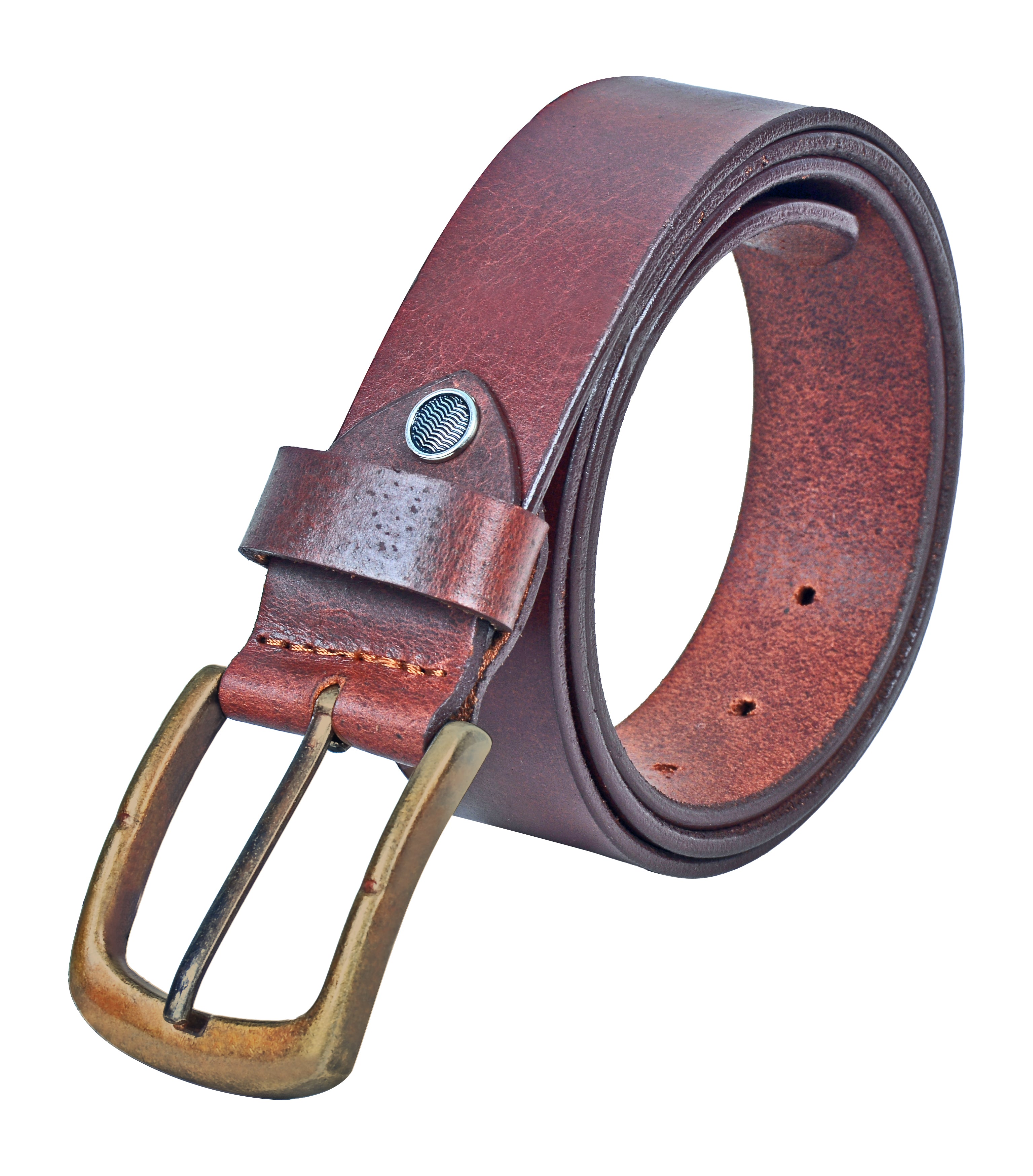 Genuine Leather Vintage Brown Leather Belt For Men & Women