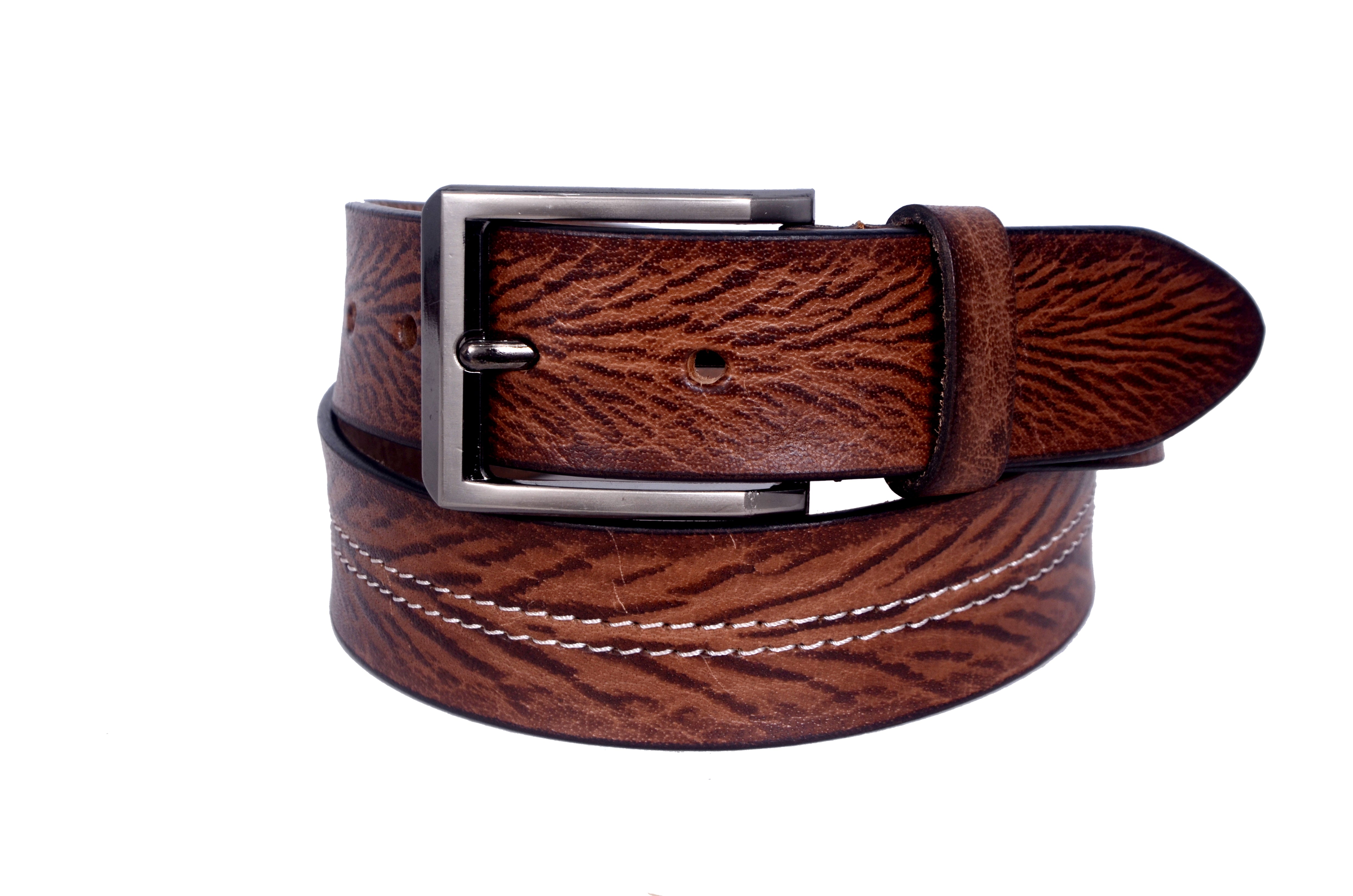 Handmade Vintage Brown Leather Belt for Men –  Premium Quality with Metal Buckle Everyday Belt