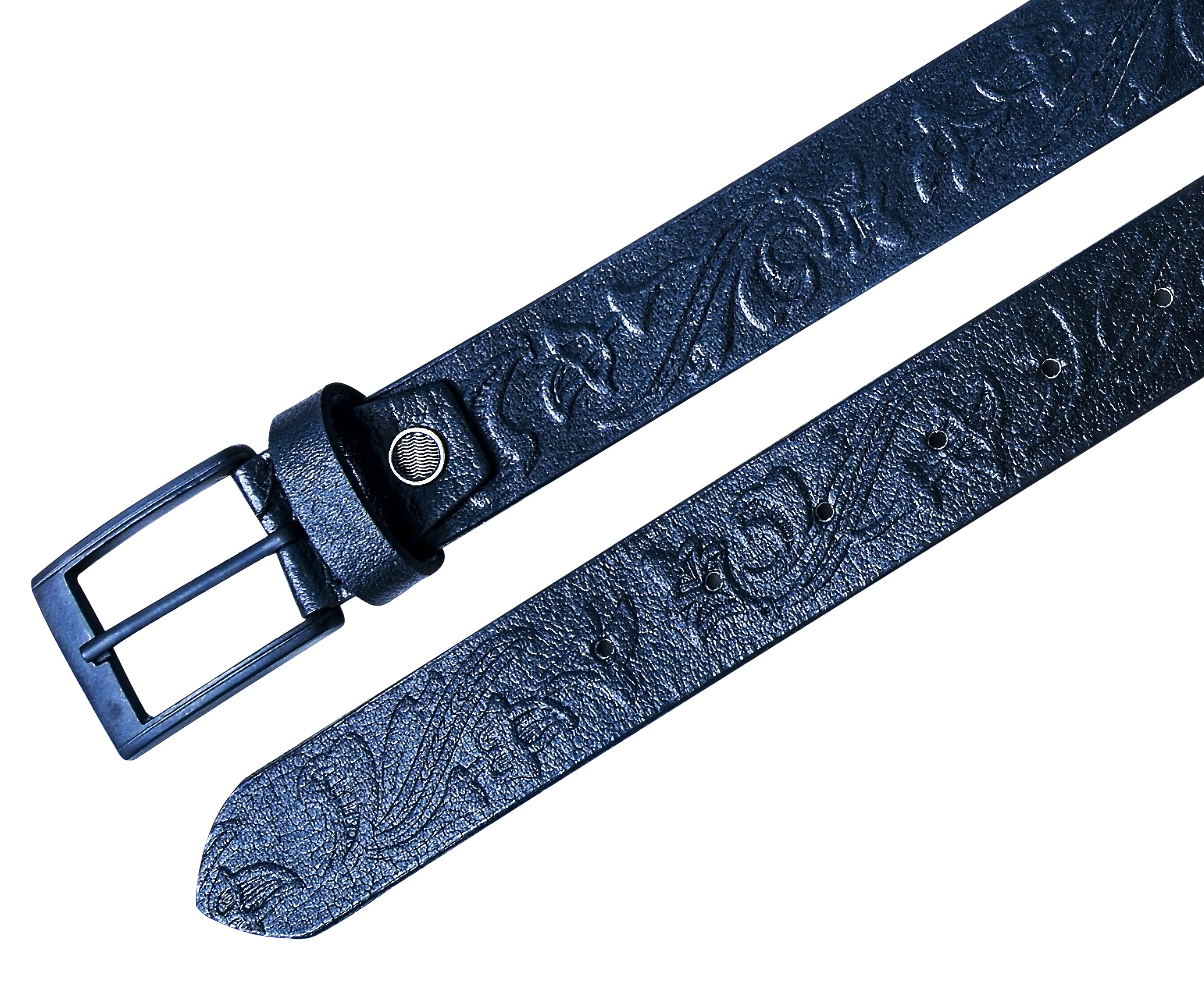 Handmade Classic Black Leather Belt for Men –  Premium Quality with Metal Buckle Everyday Belt