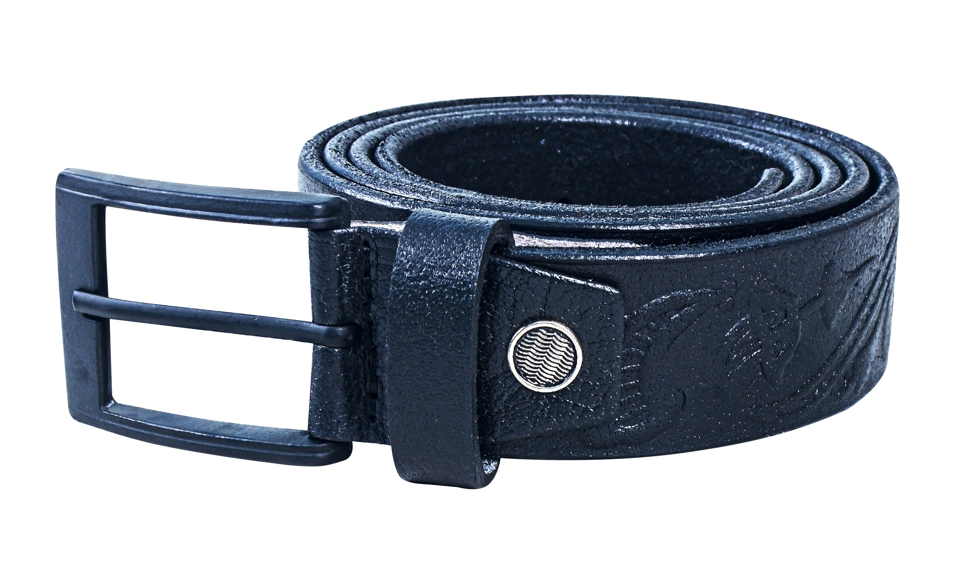 Handmade Classic Black Leather Belt for Men –  Premium Quality with Metal Buckle Everyday Belt