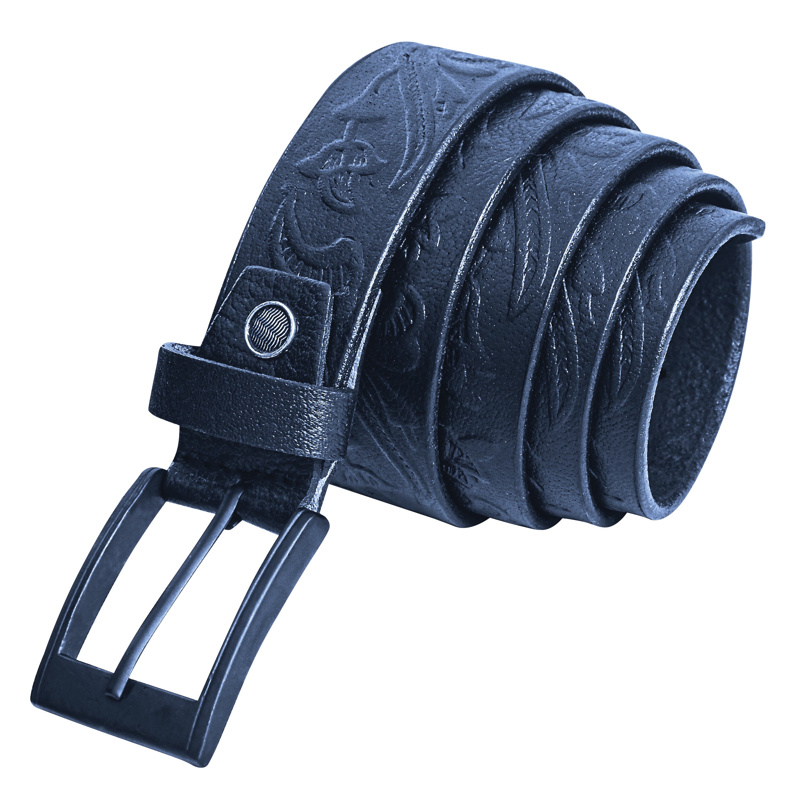 Handmade Classic Black Leather Belt for Men –  Premium Quality with Metal Buckle Everyday Belt