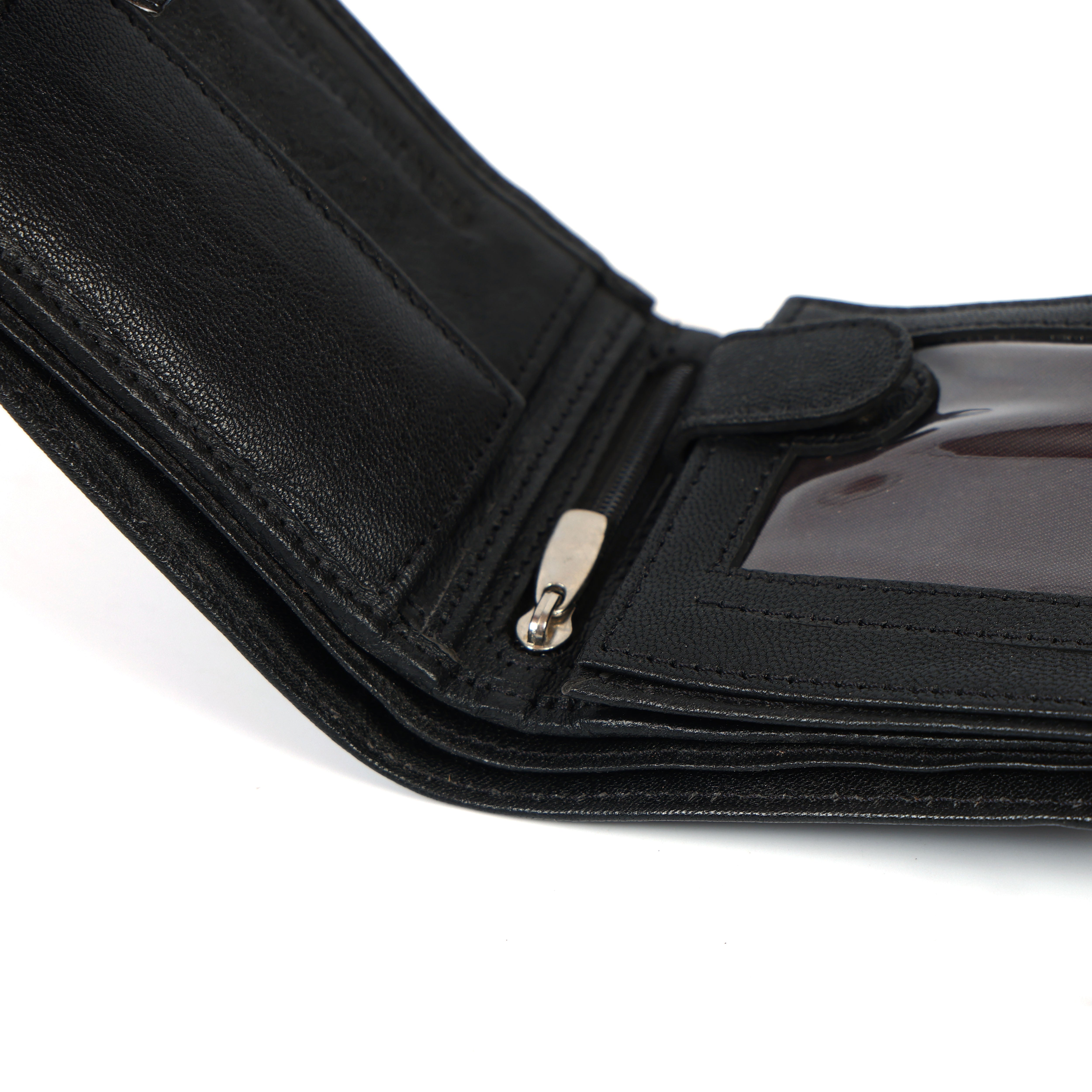 Men’s Genuine Black Leather Biker Wallet with Chain | Handmade Vintage Style