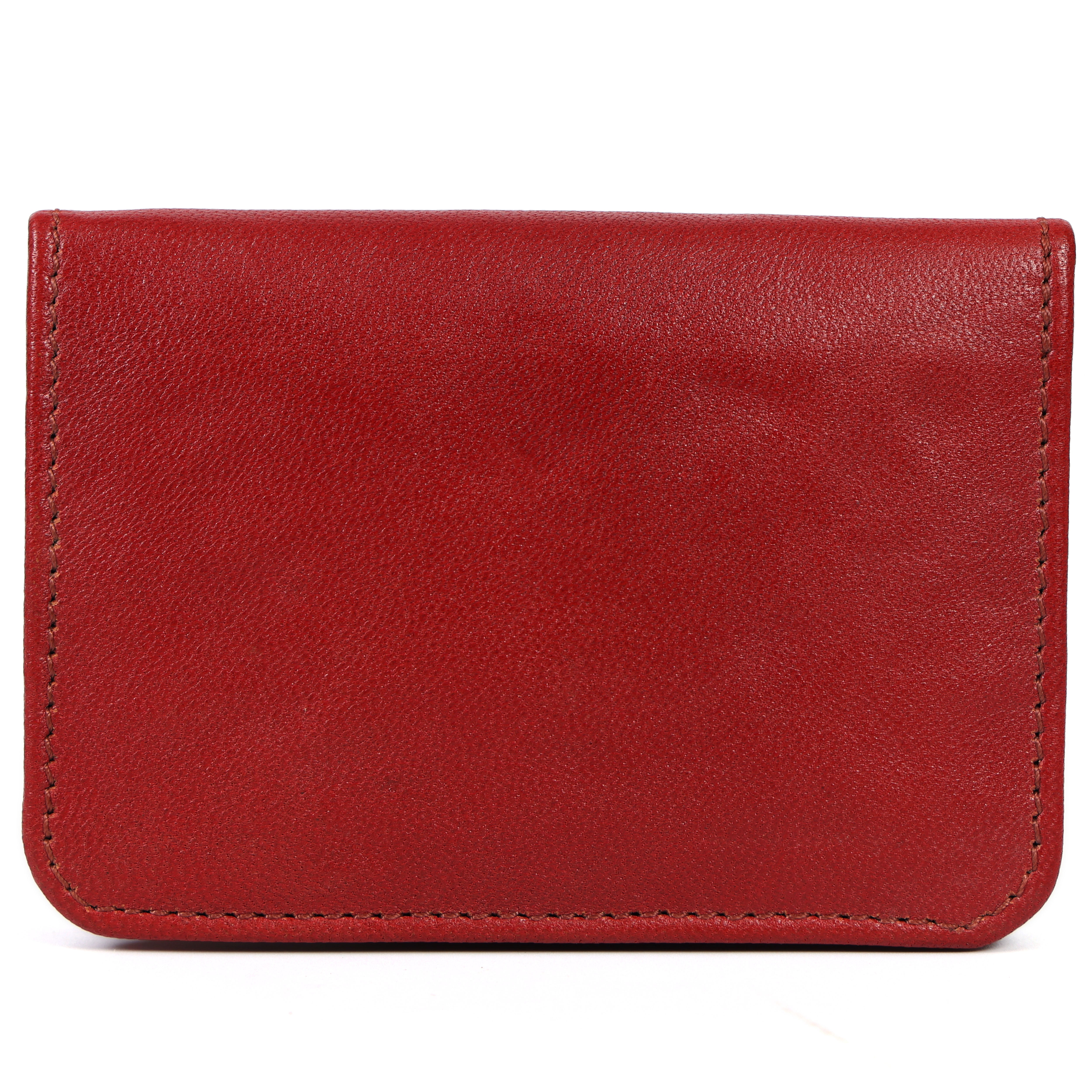 Handmade Genuine Leather Red Wallet for Women | Small Vintage Clutch Purse with Brass Turn Lock | Minimalist Card & Cash Holder