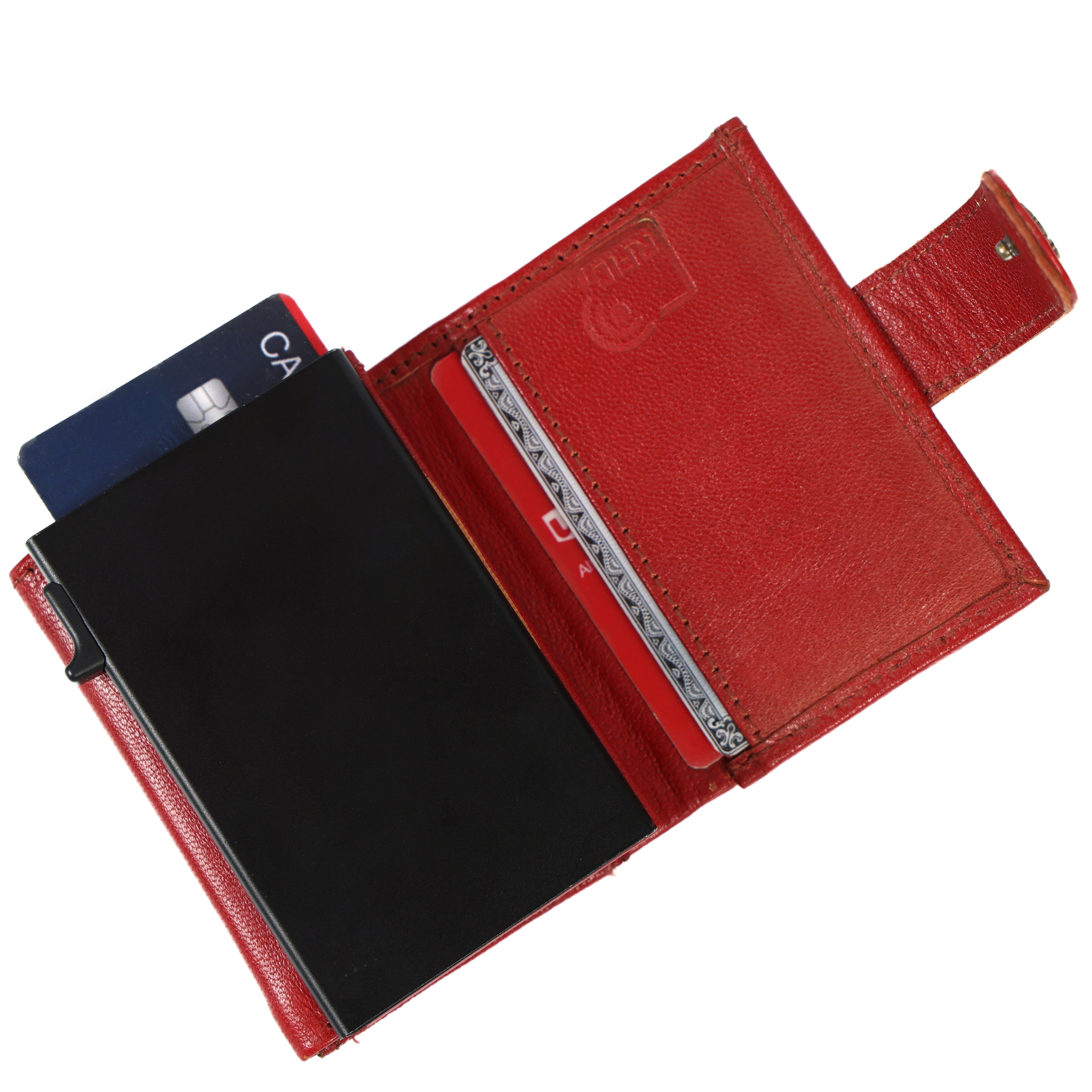 Premium Leather RFID Popup Card Holder Wallet – Secure & Stylish