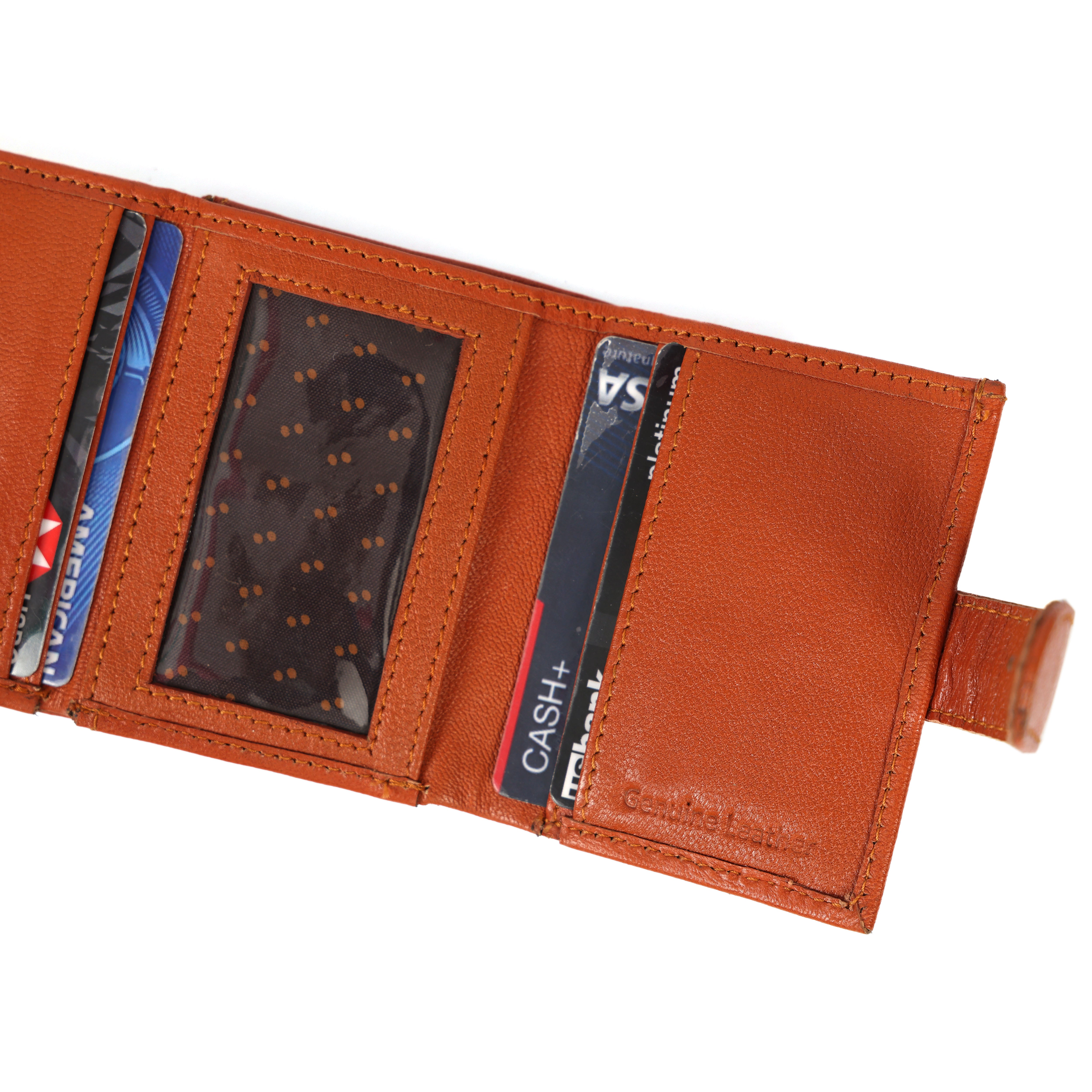 Genuine Leather RFID Card Holder Wallet – Popup Design for Easy Access
