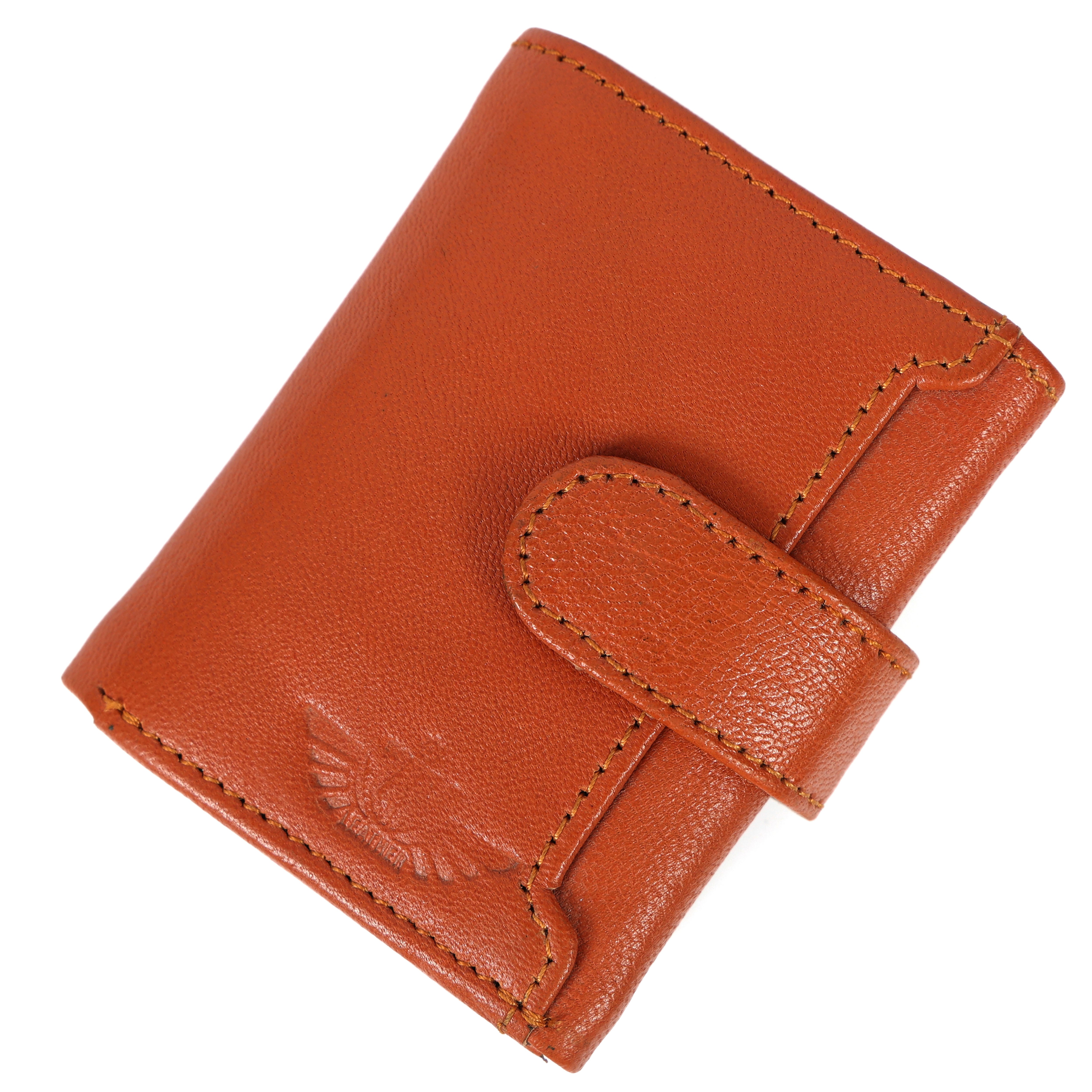 Genuine Leather RFID Card Holder Wallet – Popup Design for Easy Access